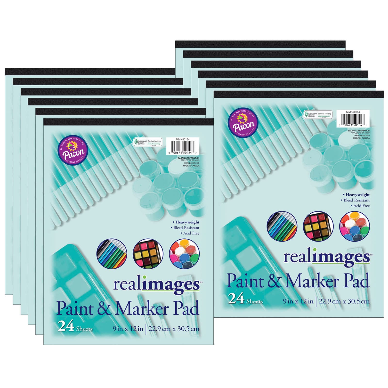 Pacon® Real Images™ 9" x 12" Paint & Marker Pad, 12ct.