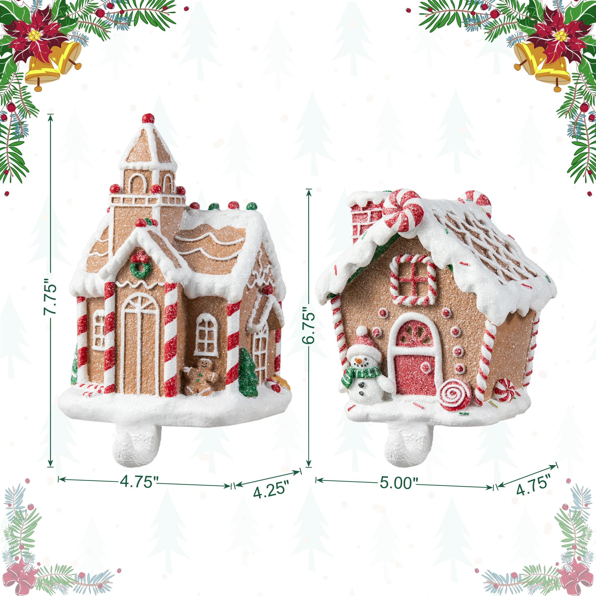 Glitzhome&#xAE; Gingerbread House Stocking Holder Set