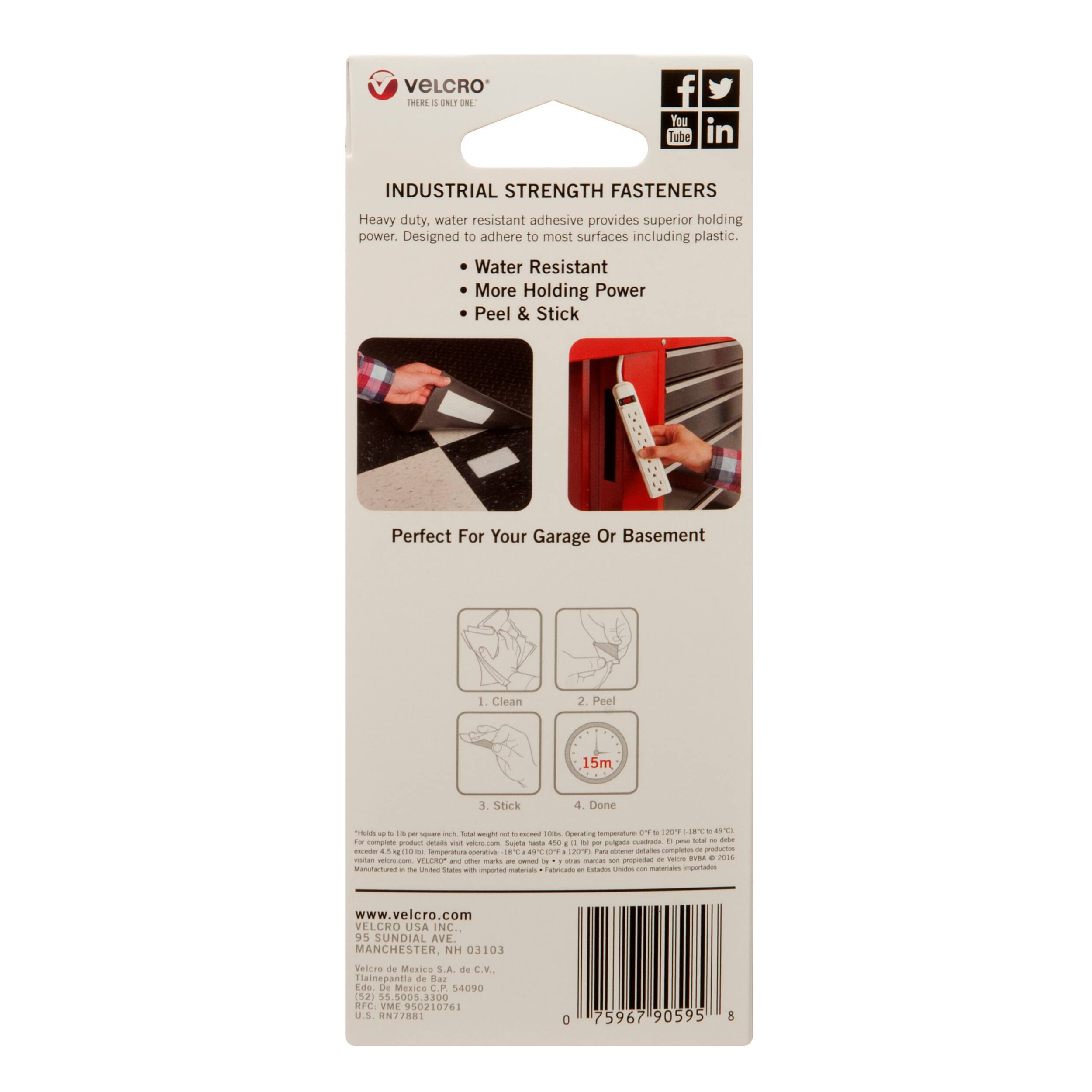 8 Pack: VELCRO® Brand White Industrial Strength Tape, 4ft.