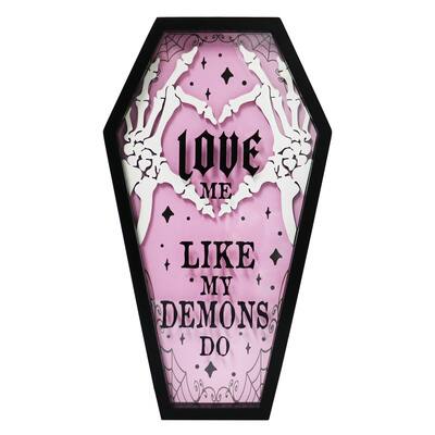 Love Me Like My Demons Do Coffin Sign by Ashland® | Michaels