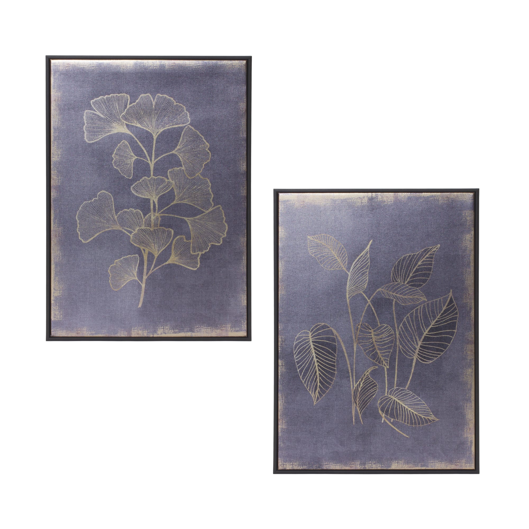 Framed Foliage Print, Set of 2
