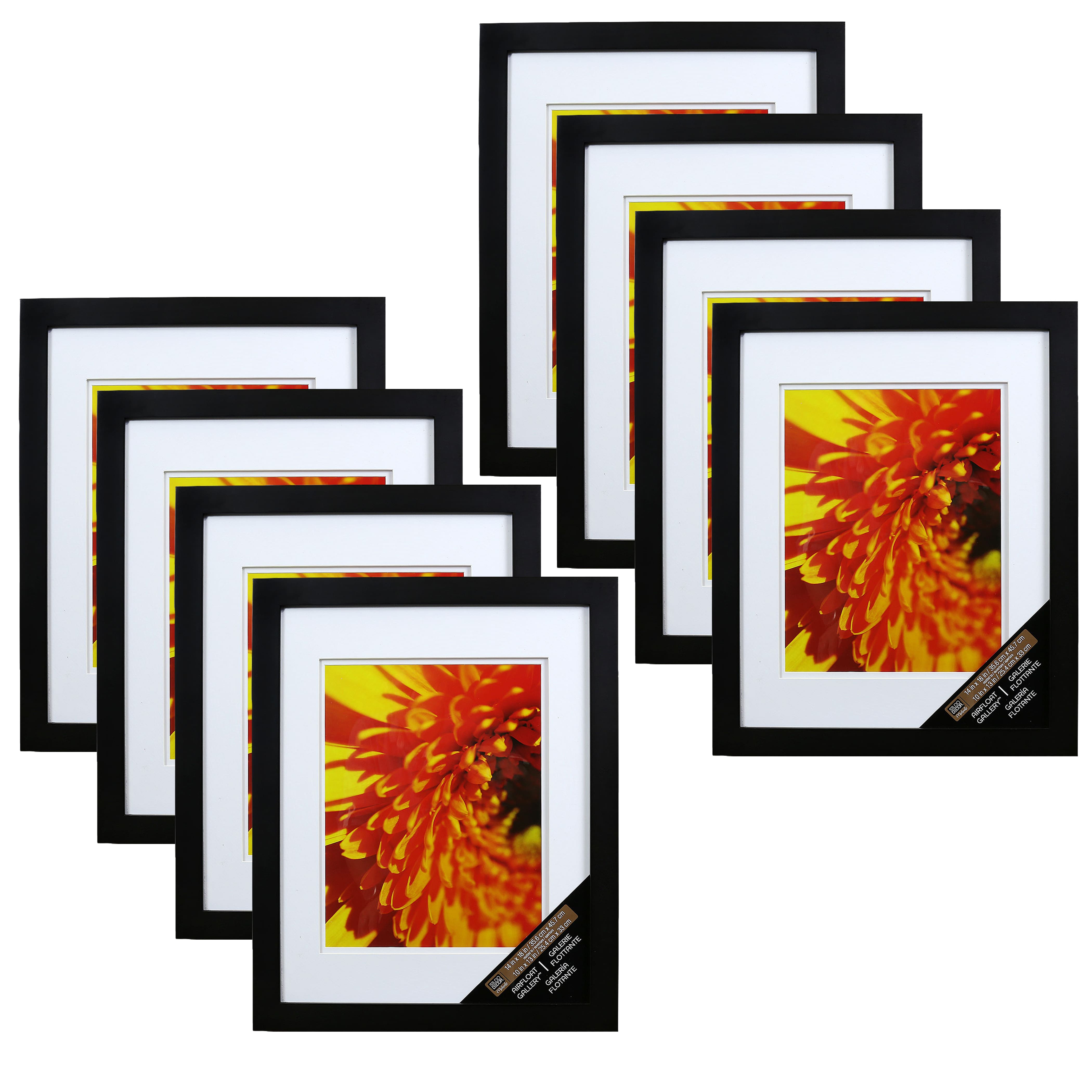 8 Pack: Black 10&#x22; x 13&#x22; Gallery Wall Frame with Double Mat by Studio D&#xE9;cor&#xAE;