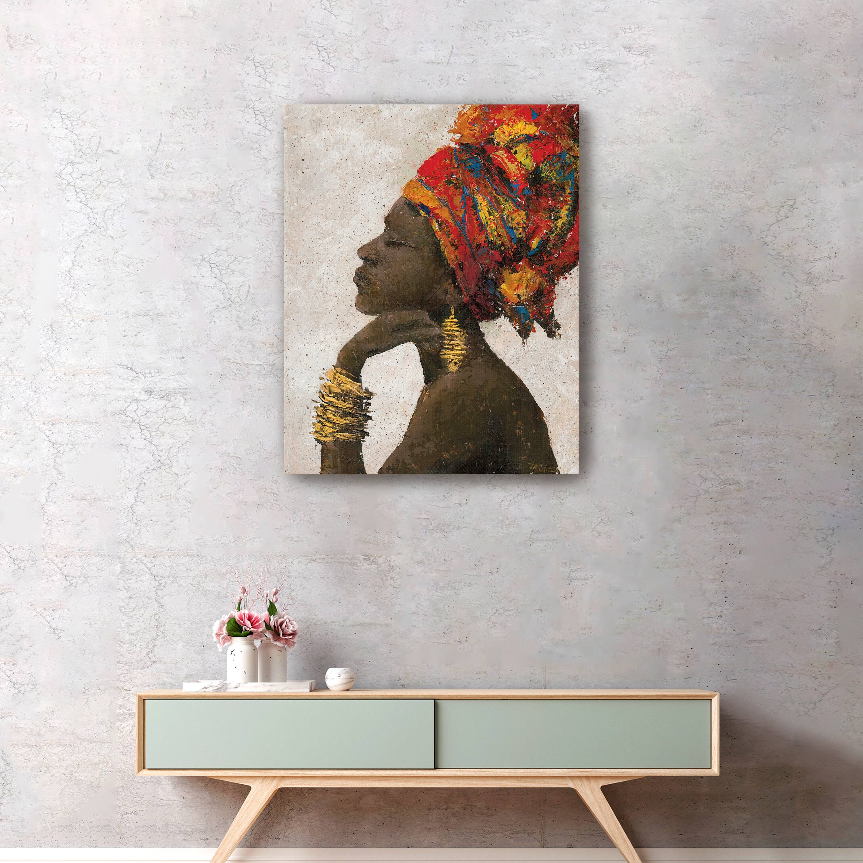 Portrait Of A Woman Ii (Gold Bracelets) Canvas Giclee