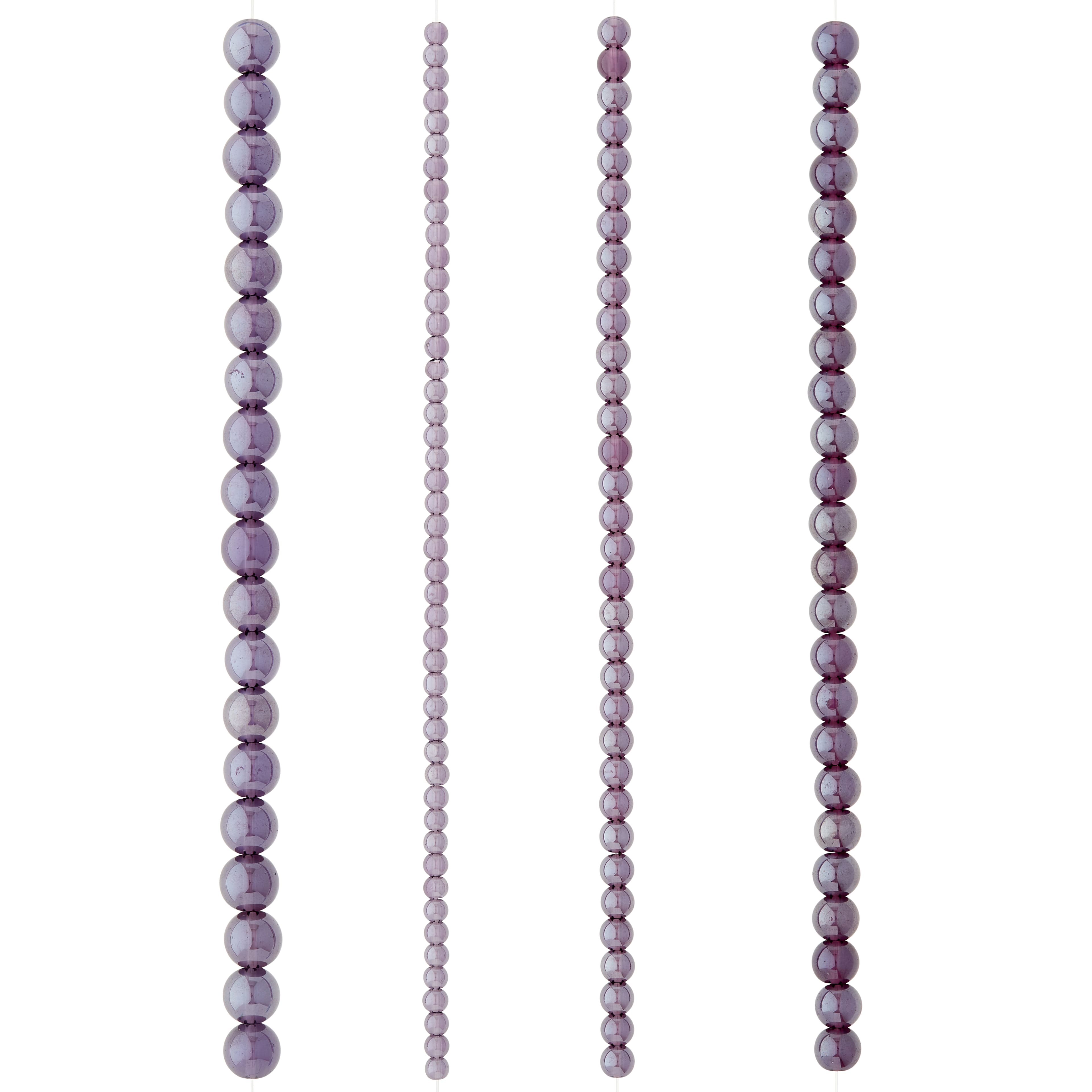 Purple Glass Round Beads by Bead Landing™