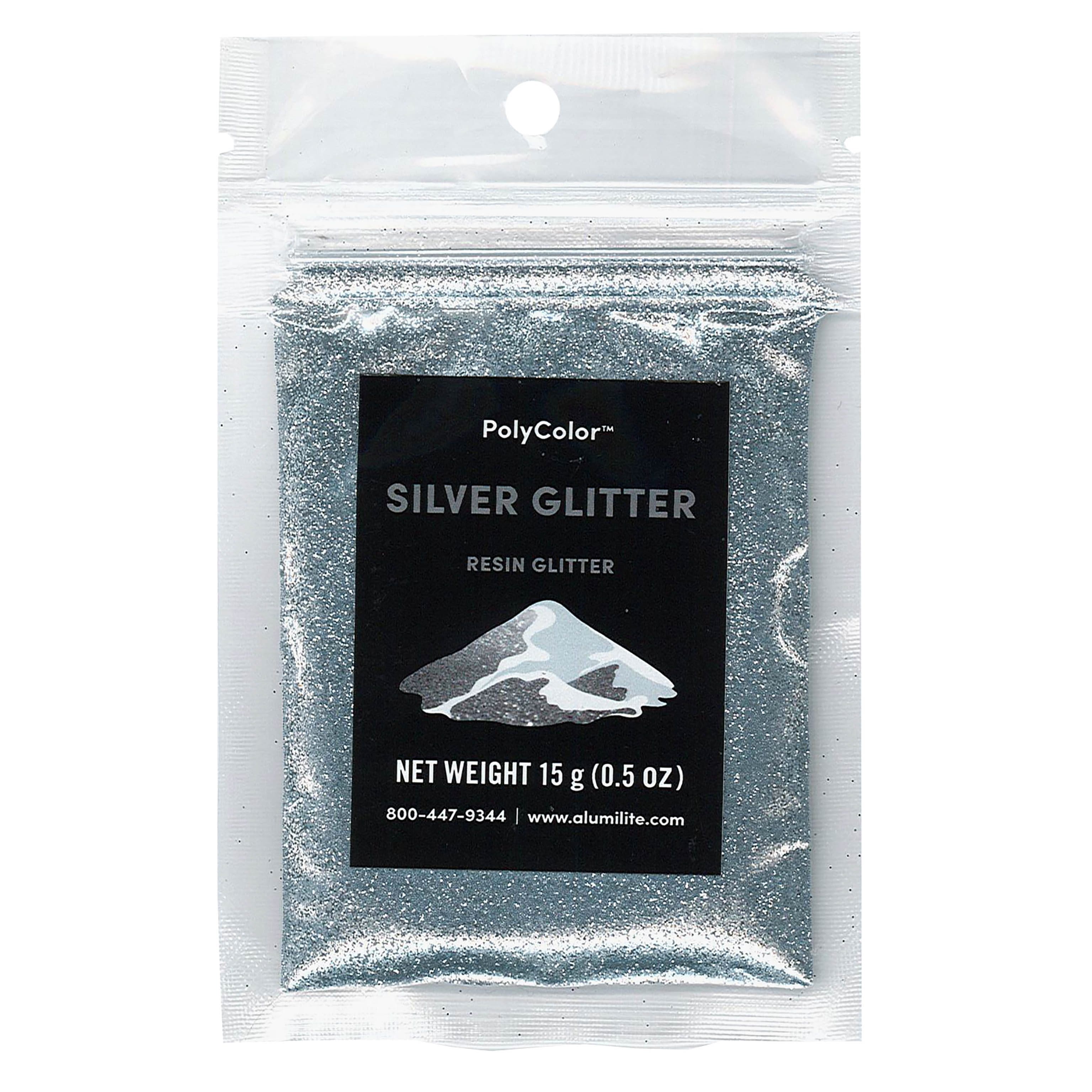 Black Glitter Powder (PolyColor) Colored Glitter for Epoxy Resin