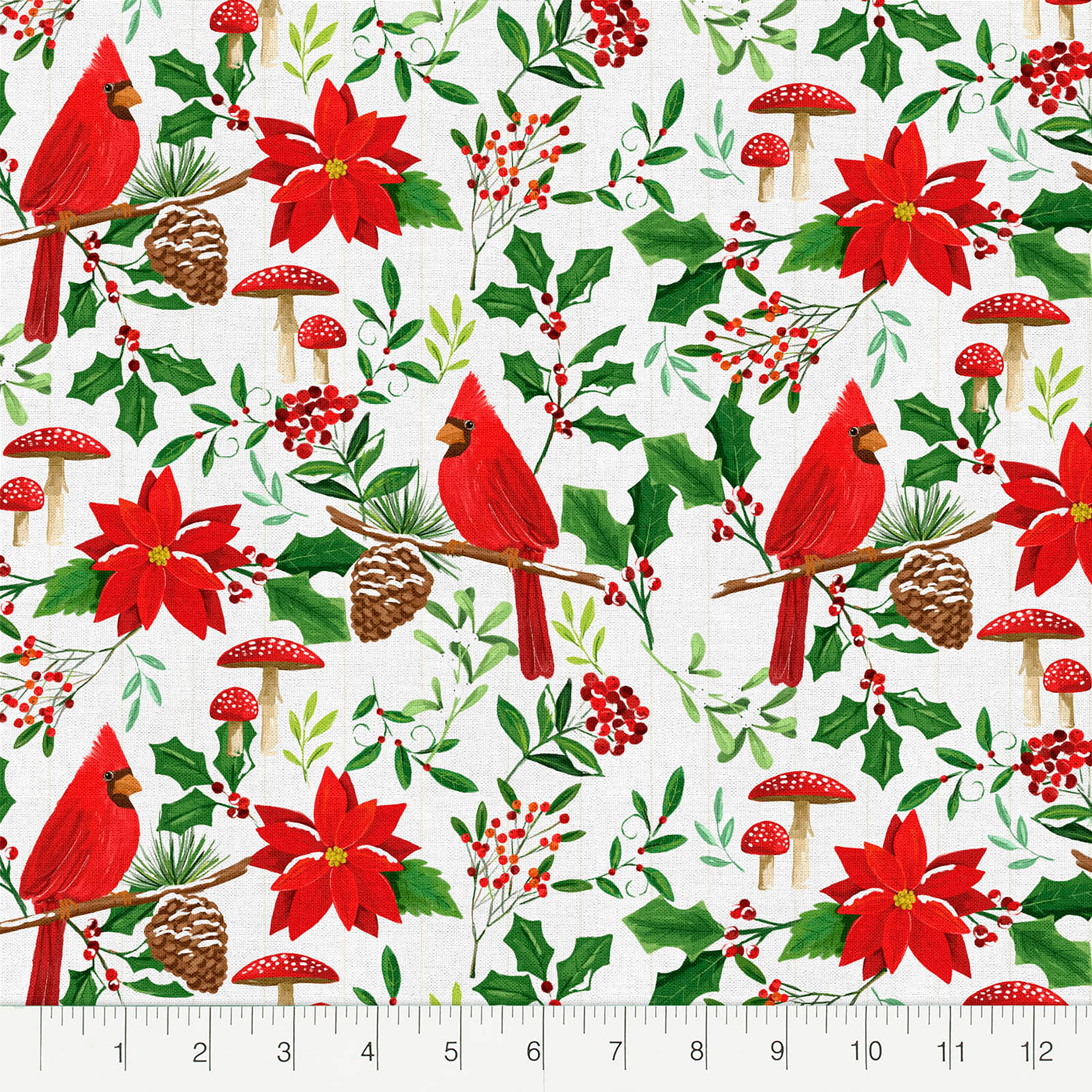 Fabric Editions Cardinals Cotton Fabric