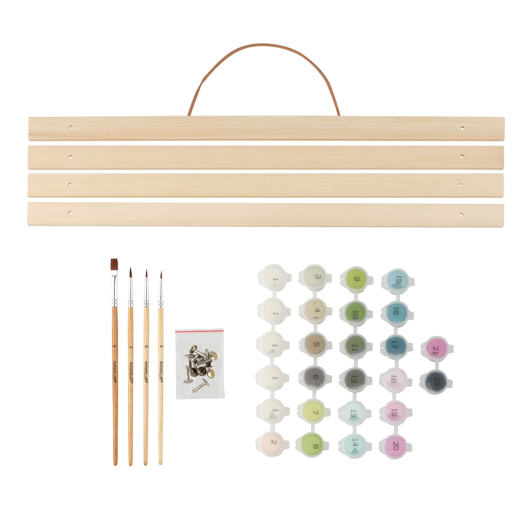 16&#x22; x 20&#x22; Beach Umbrella Paint-by-Number Kit with Wood Display Hanger by Artist&#x27;s Loft&#xAE;