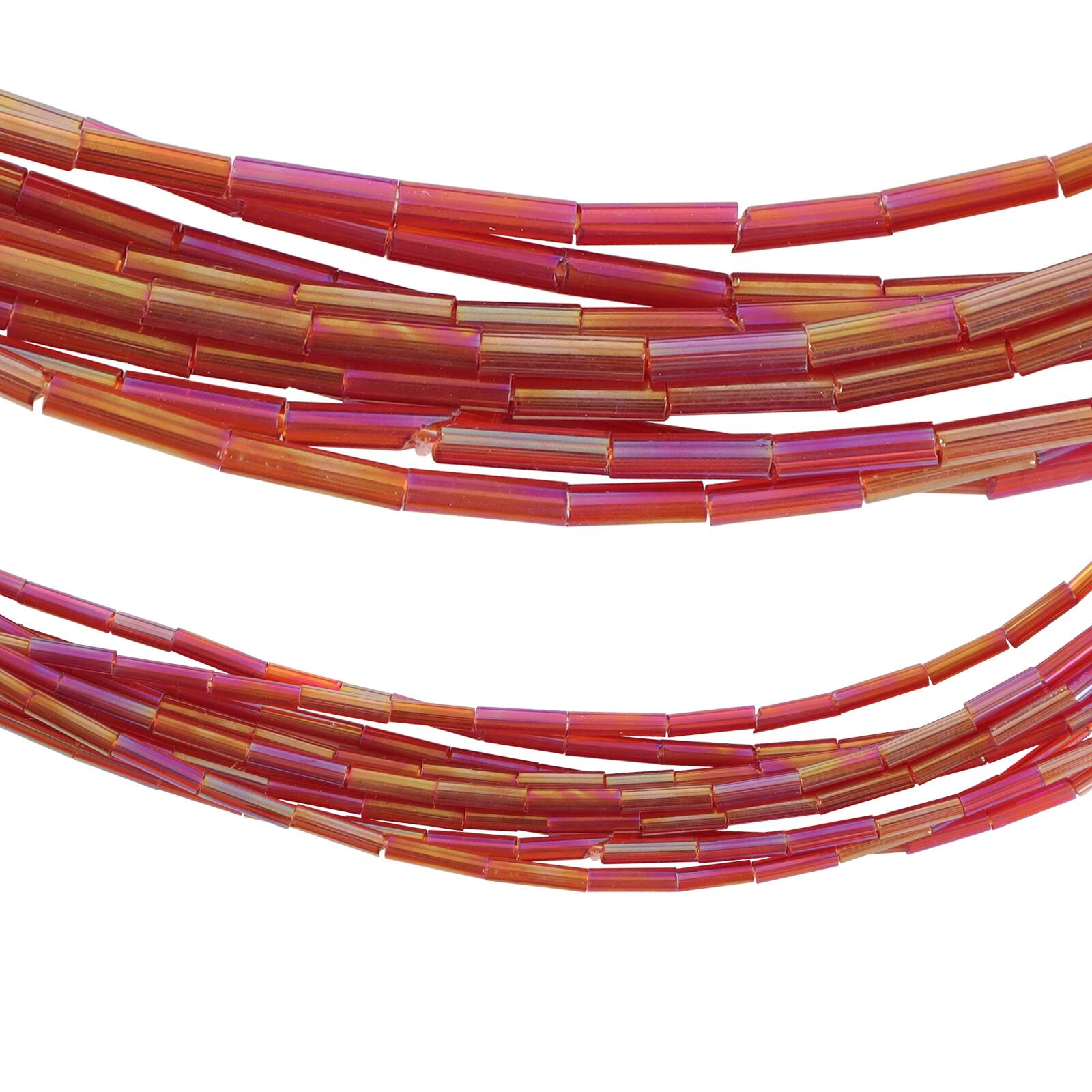Glass Bugle Seed Beads, 5mm by Bead Landing™