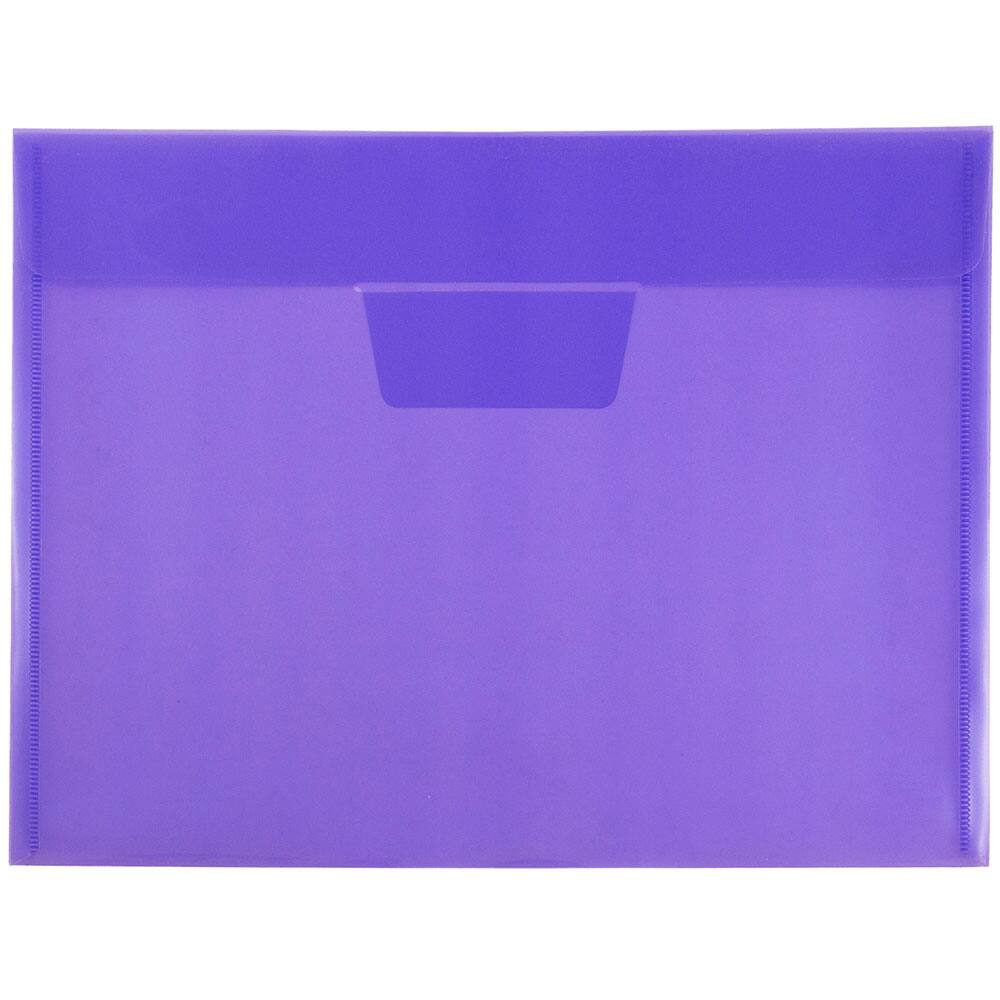 JAM Paper Plastic Tuck Flap Letter Size Booklet Envelopes, 12ct.