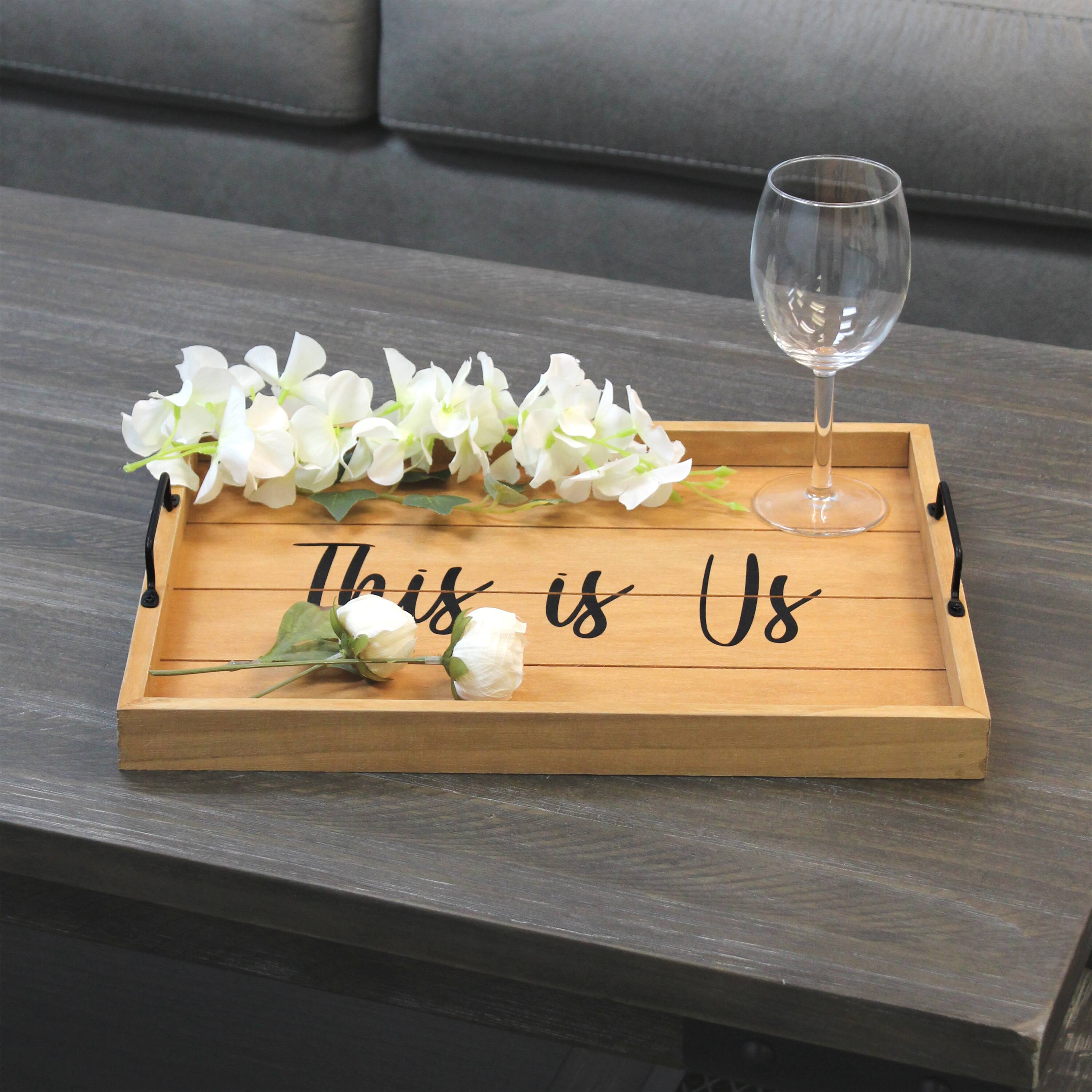 Elegant Designs&#x2122; 15.5&#x22; This is Us Serving Tray with Handles