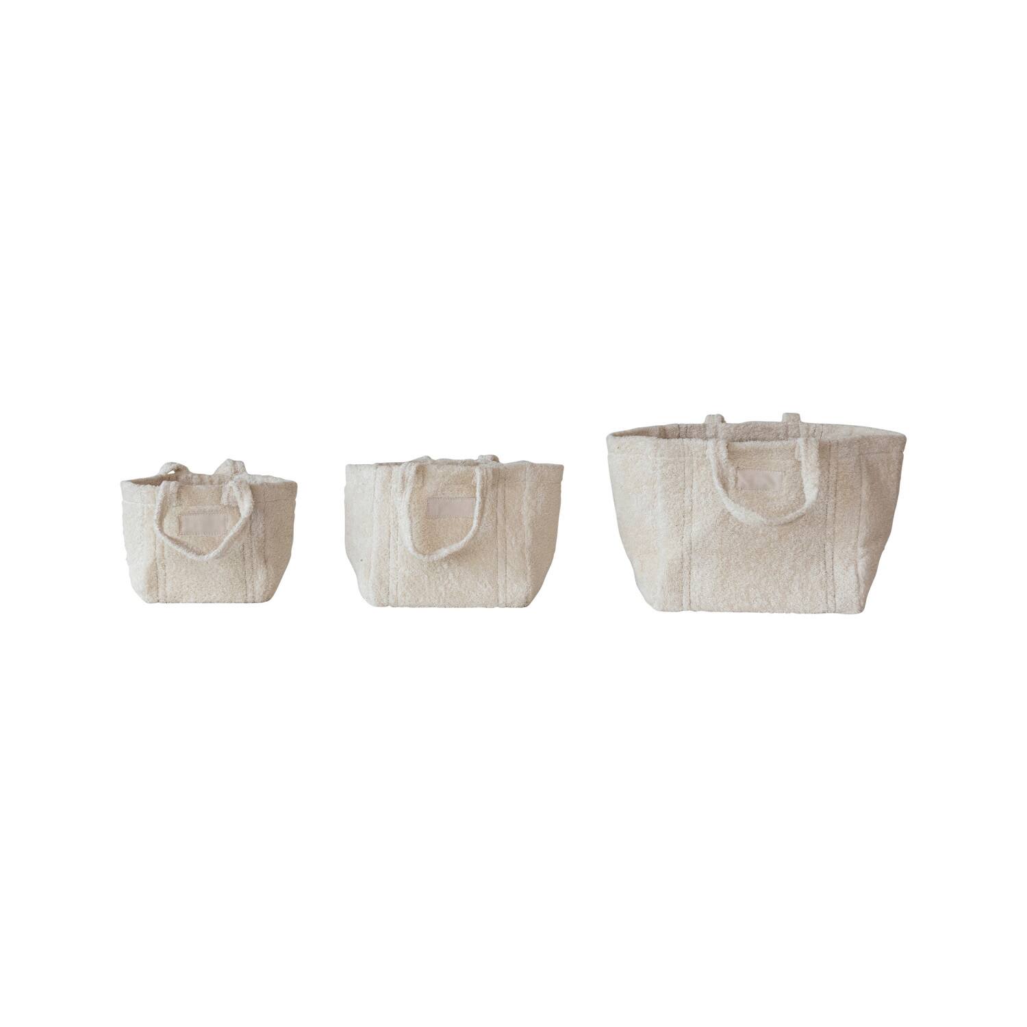 Hello Honey® Natural Cotton Terry Tote Bag Set with Handles