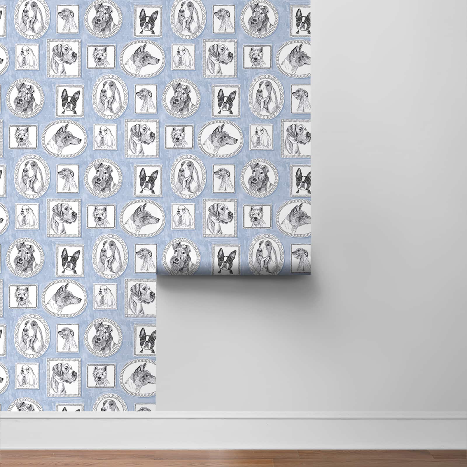 Surface Style Pup Portraits Peel & Stick Wallpaper