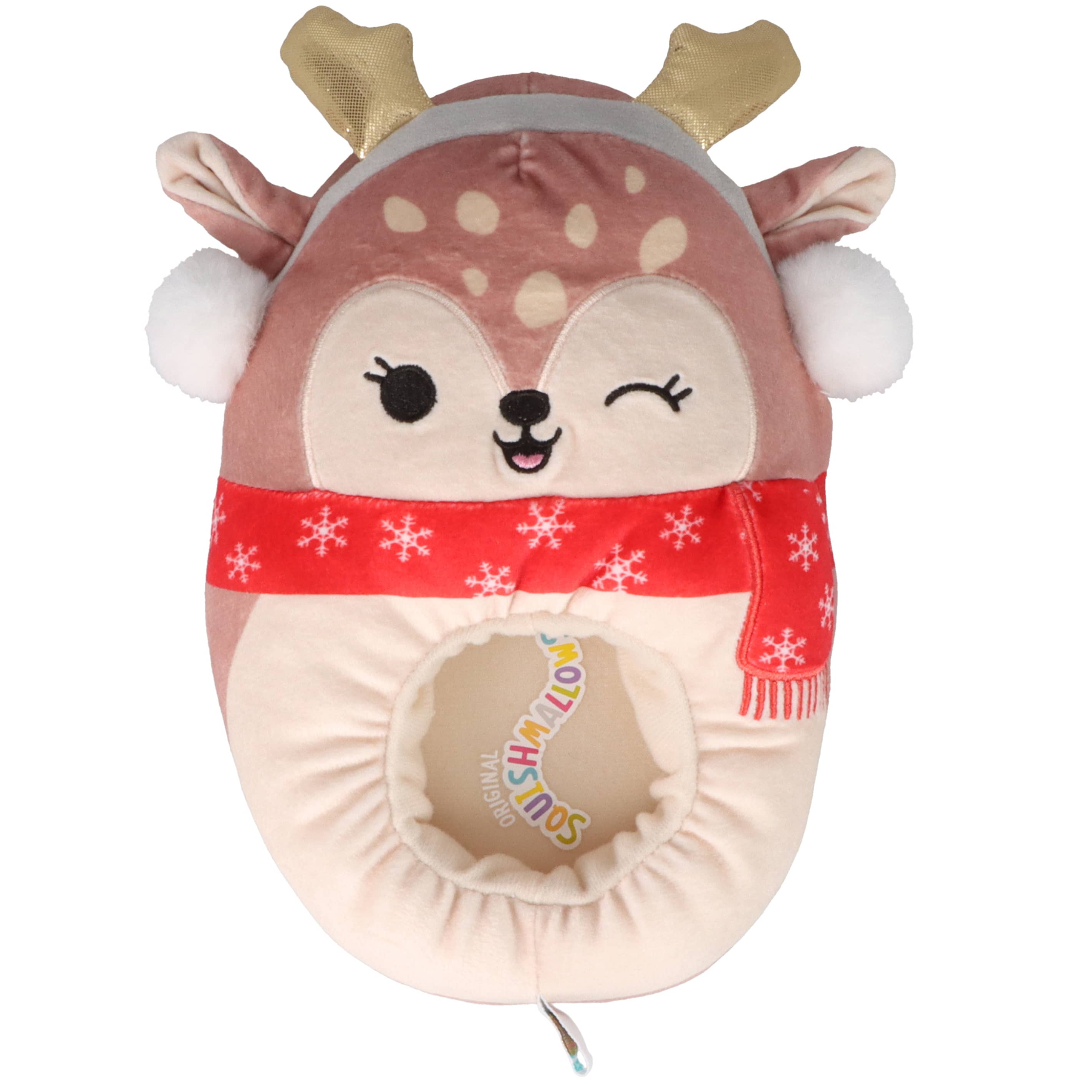 Squishmallows™ Christmas Dawn the Deer Plush Slippers