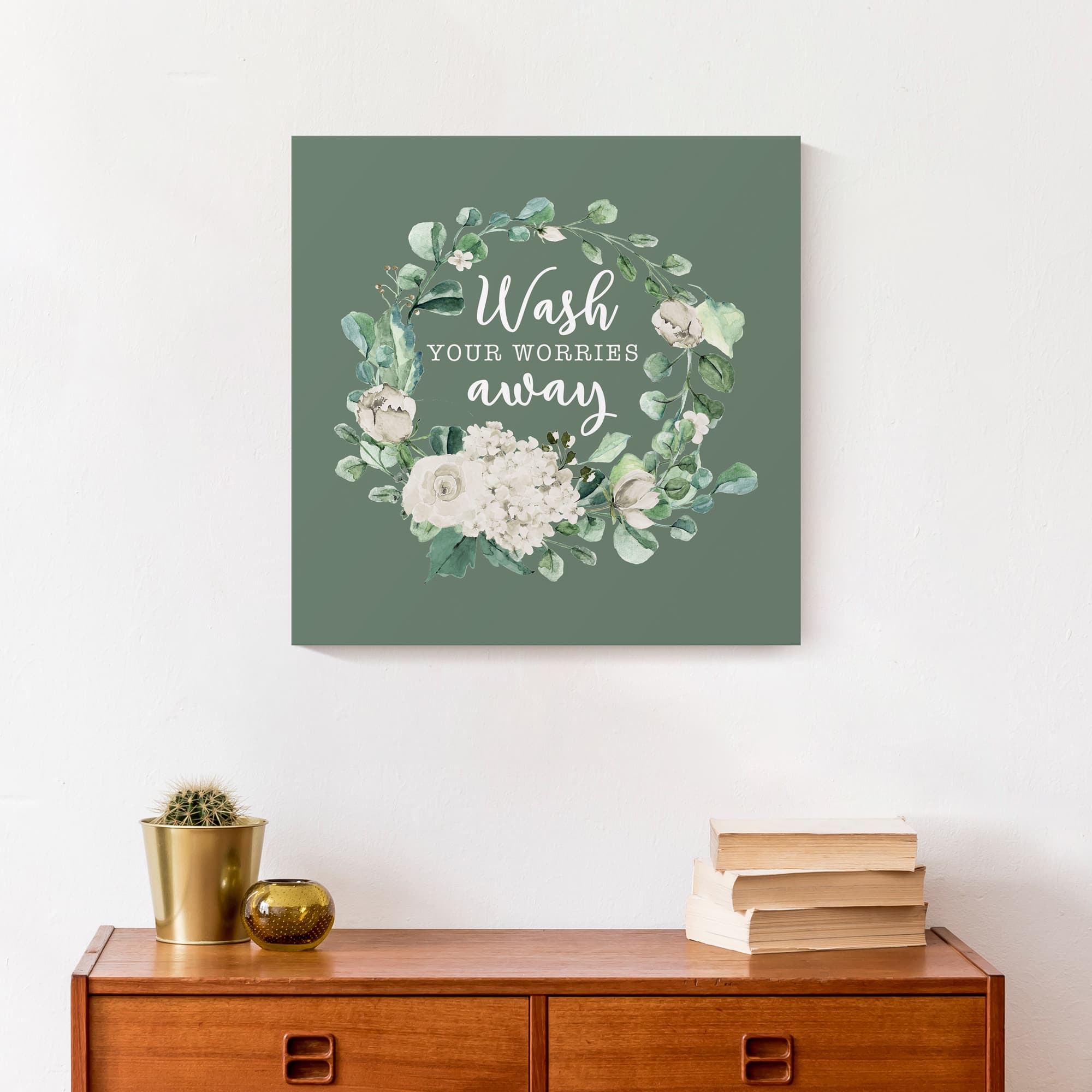Wash Your Worries Away 16" x 16" Canvas Wall Art