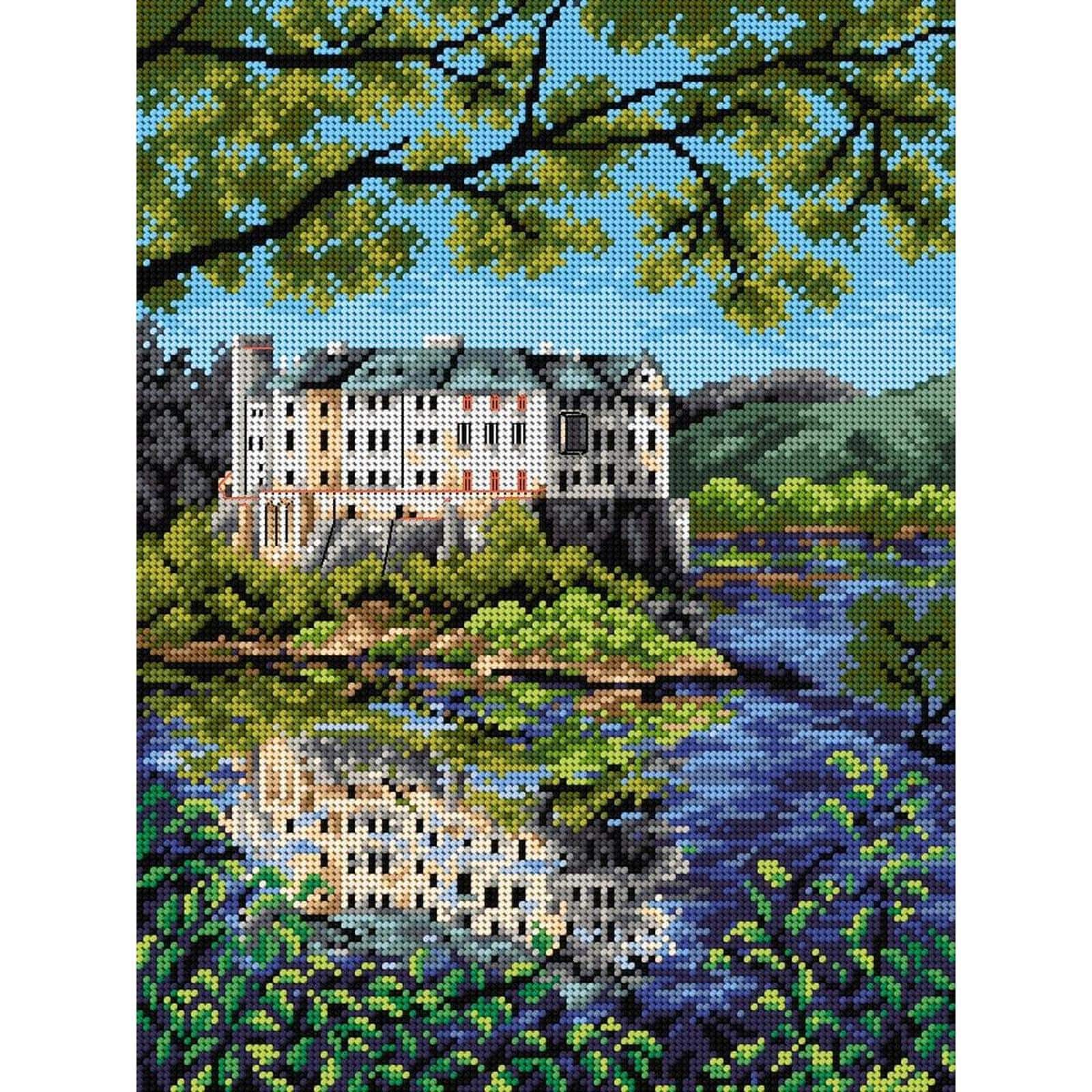 Orchidea Gobelin canvas for halfstitch without yarn Castle Orlik