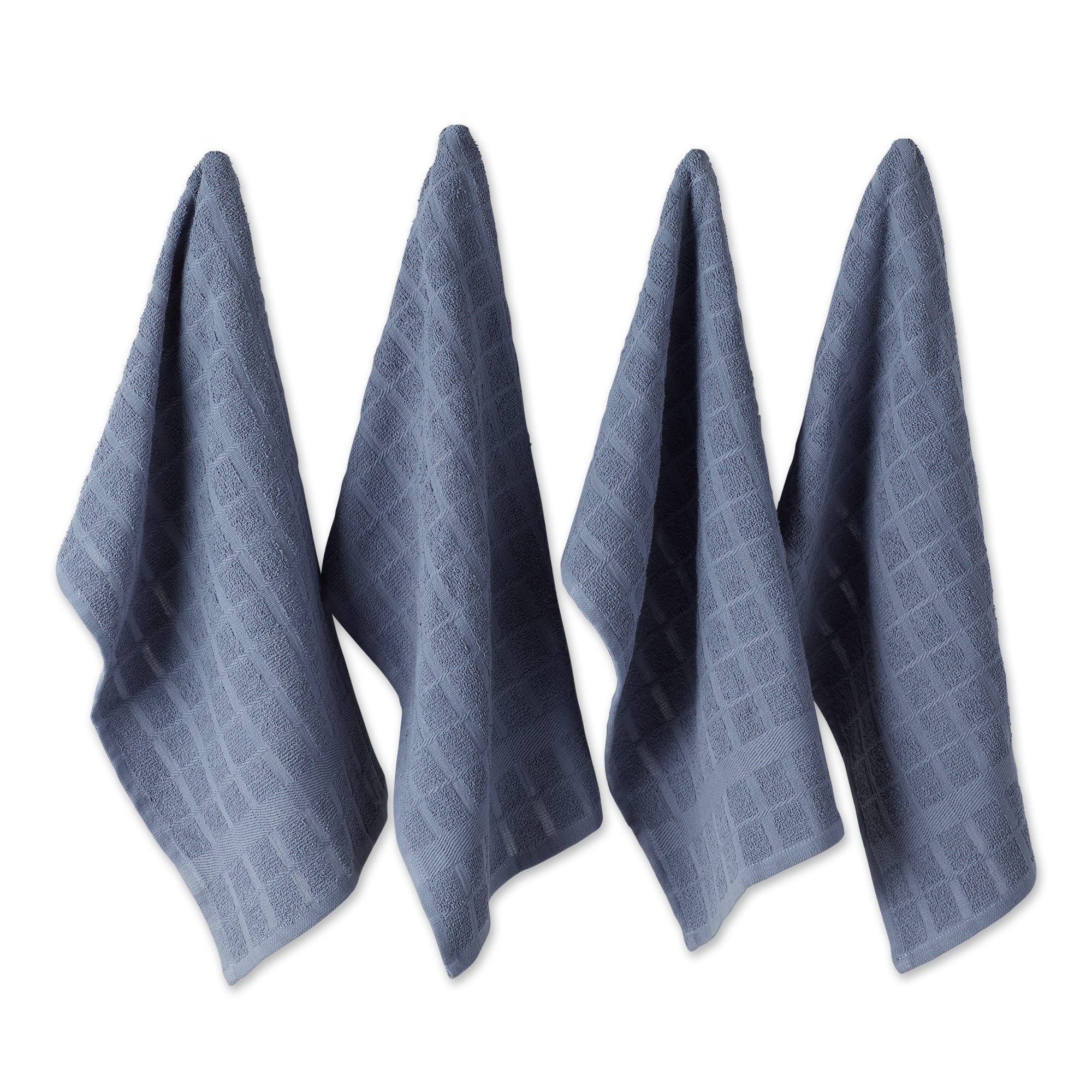 DII® Solid Windowpane Terry Dishtowels, 4ct.