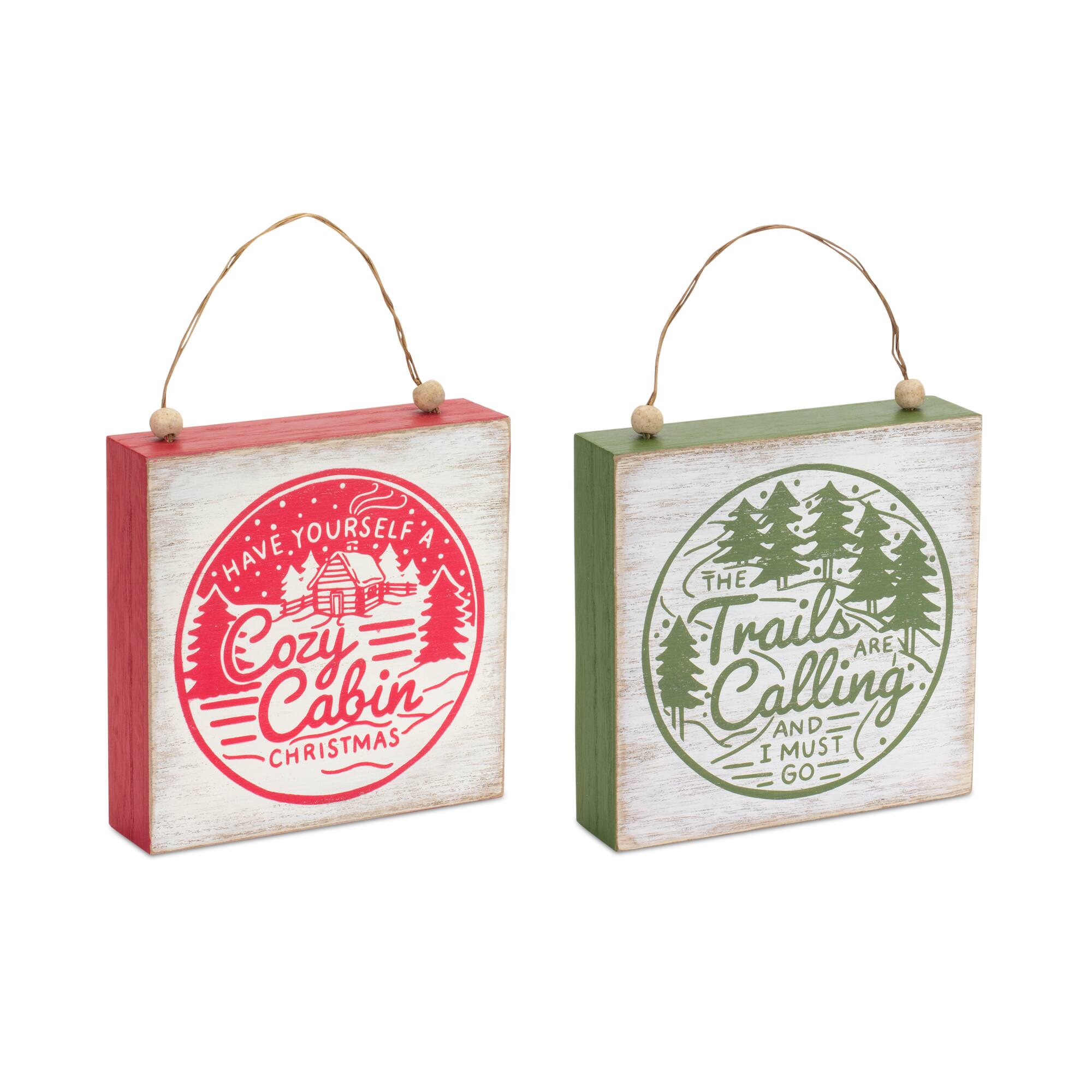 6" Cabin and Trails Signs Set