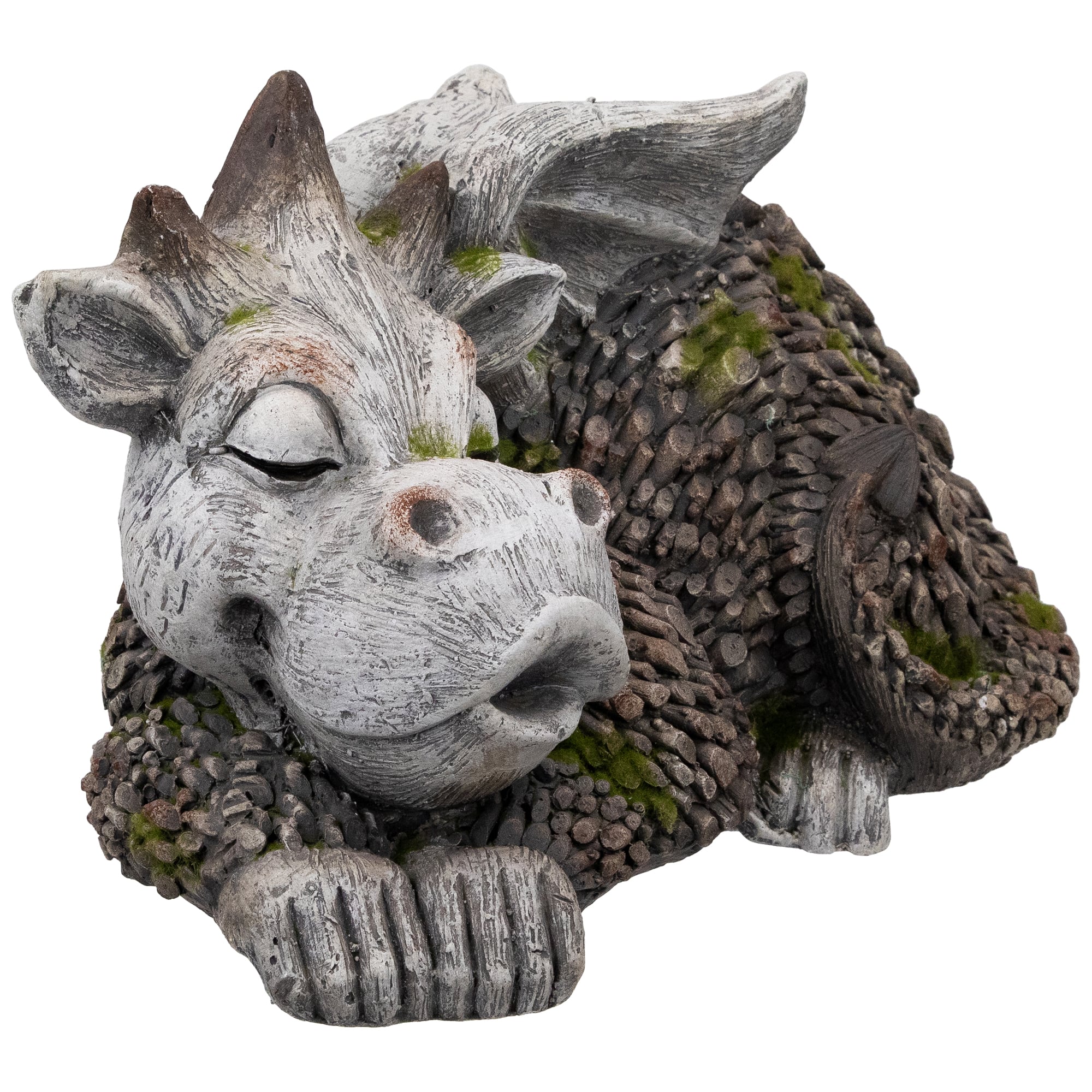 14.25&#x22; Sleeping Dragon Outdoor Garden Statue