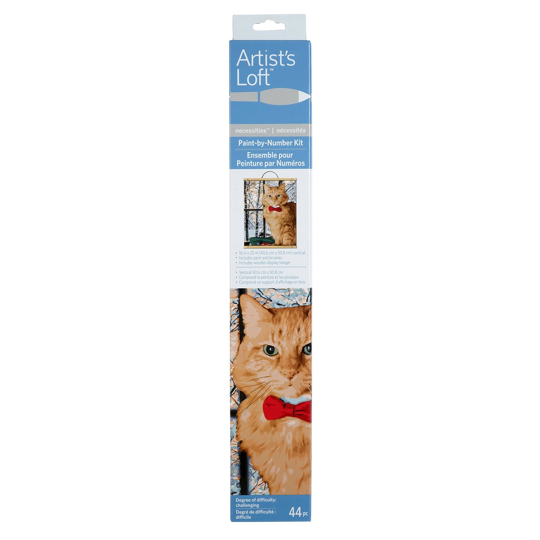 Ginger Cat with Red Bowtie PaintbyNumber Kit by Artist's