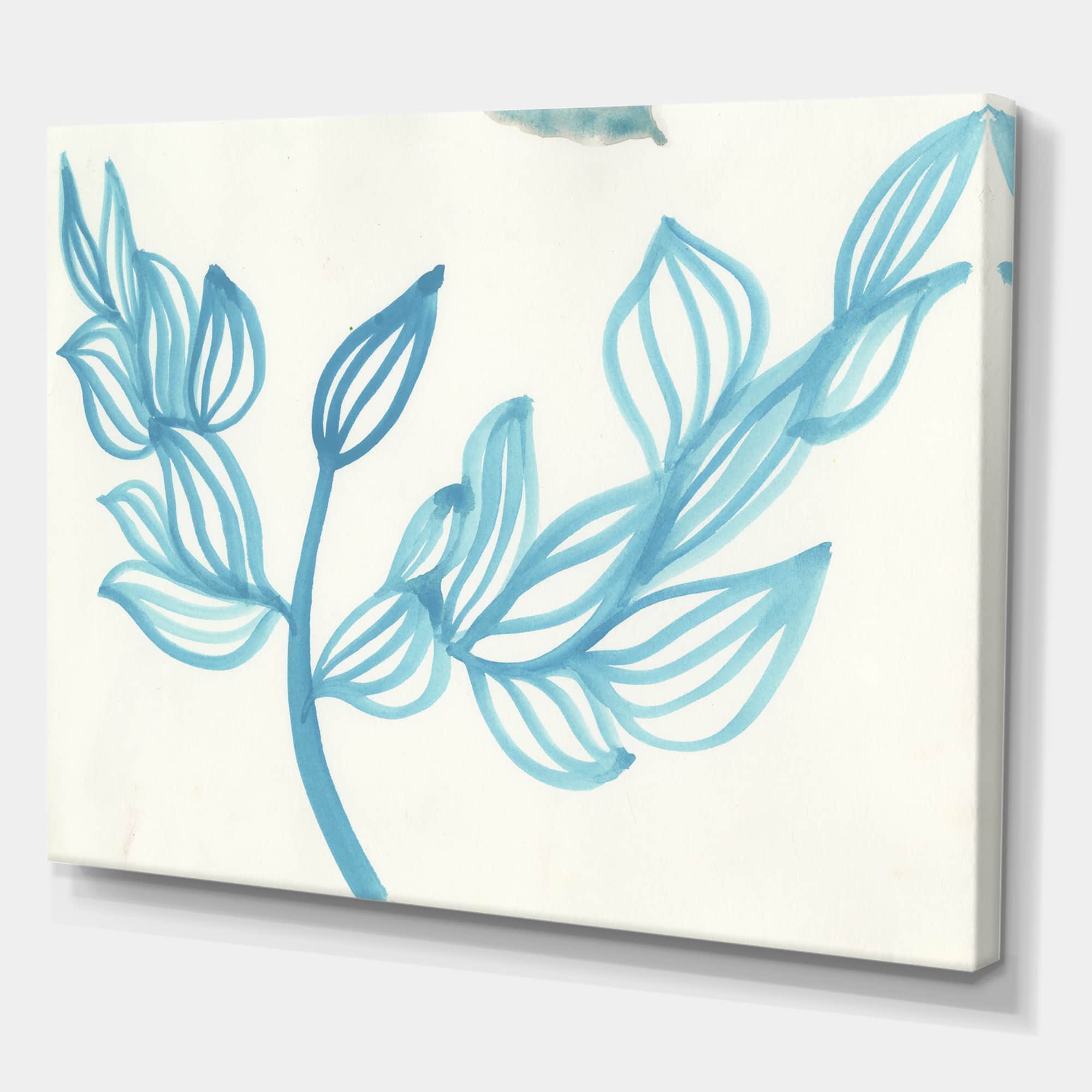 Designart - Blooming Blue - Mid-Century Modern Gallery-wrapped Canvas | 20" x 12" | Michaels®