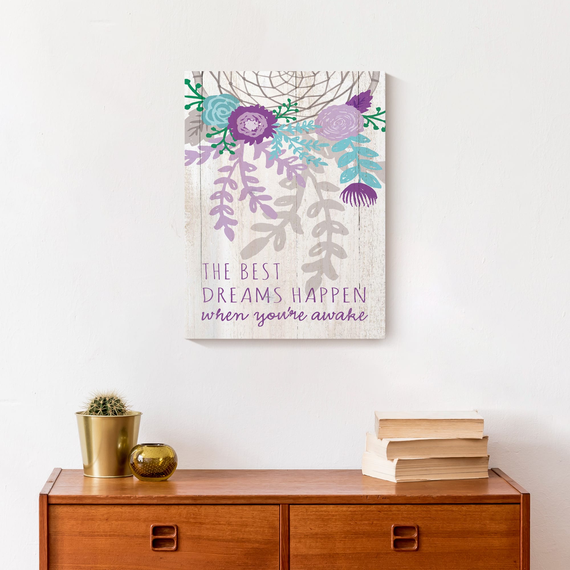 Flower Dreamcatcher 12" x 16" Canvas Wall Art