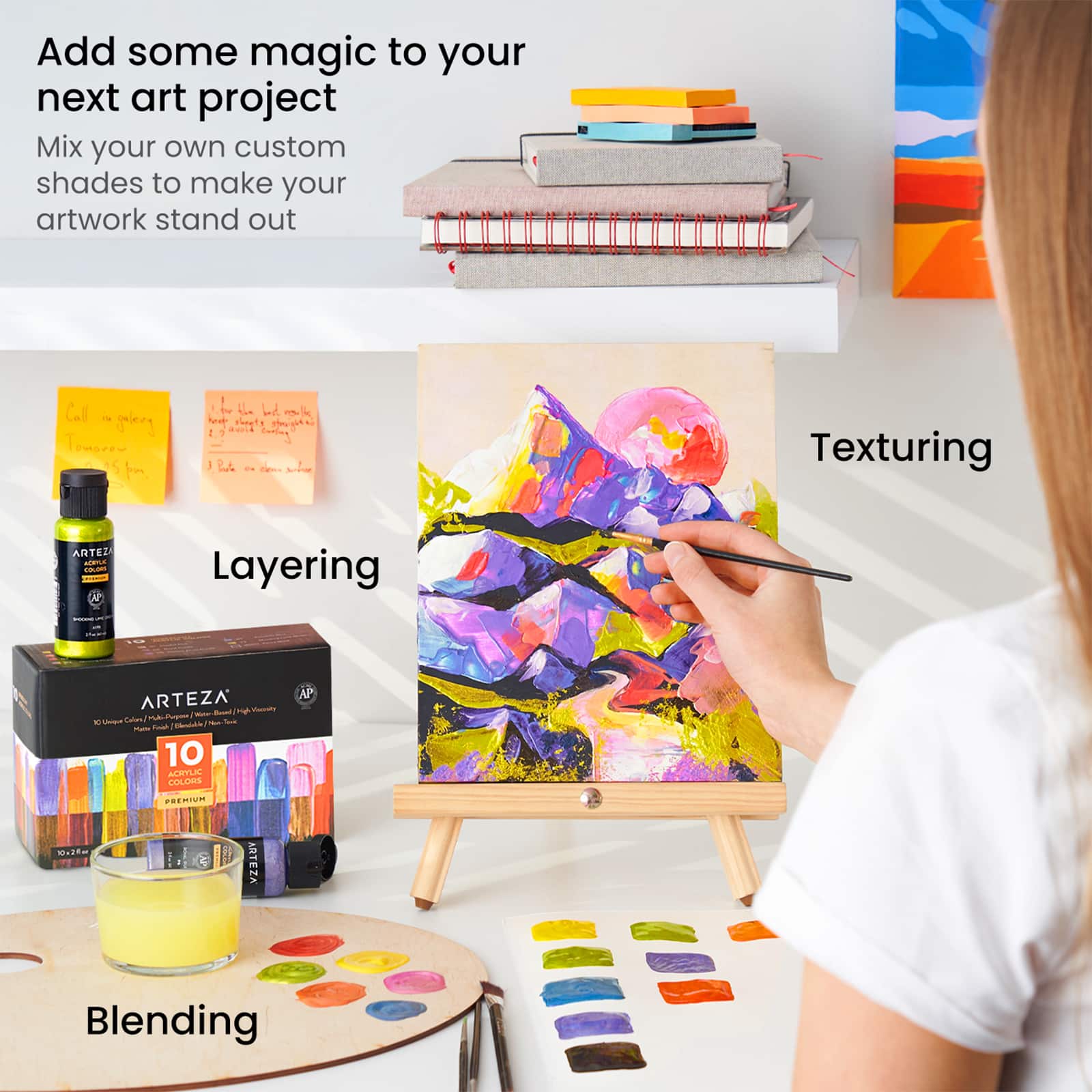 Arteza® 10 Color Iridescent Acrylic Paint Set