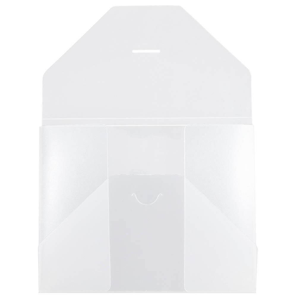JAM Paper 7" x 9.25" Clear Frost Tuck Flap Closure Plastic Envelope