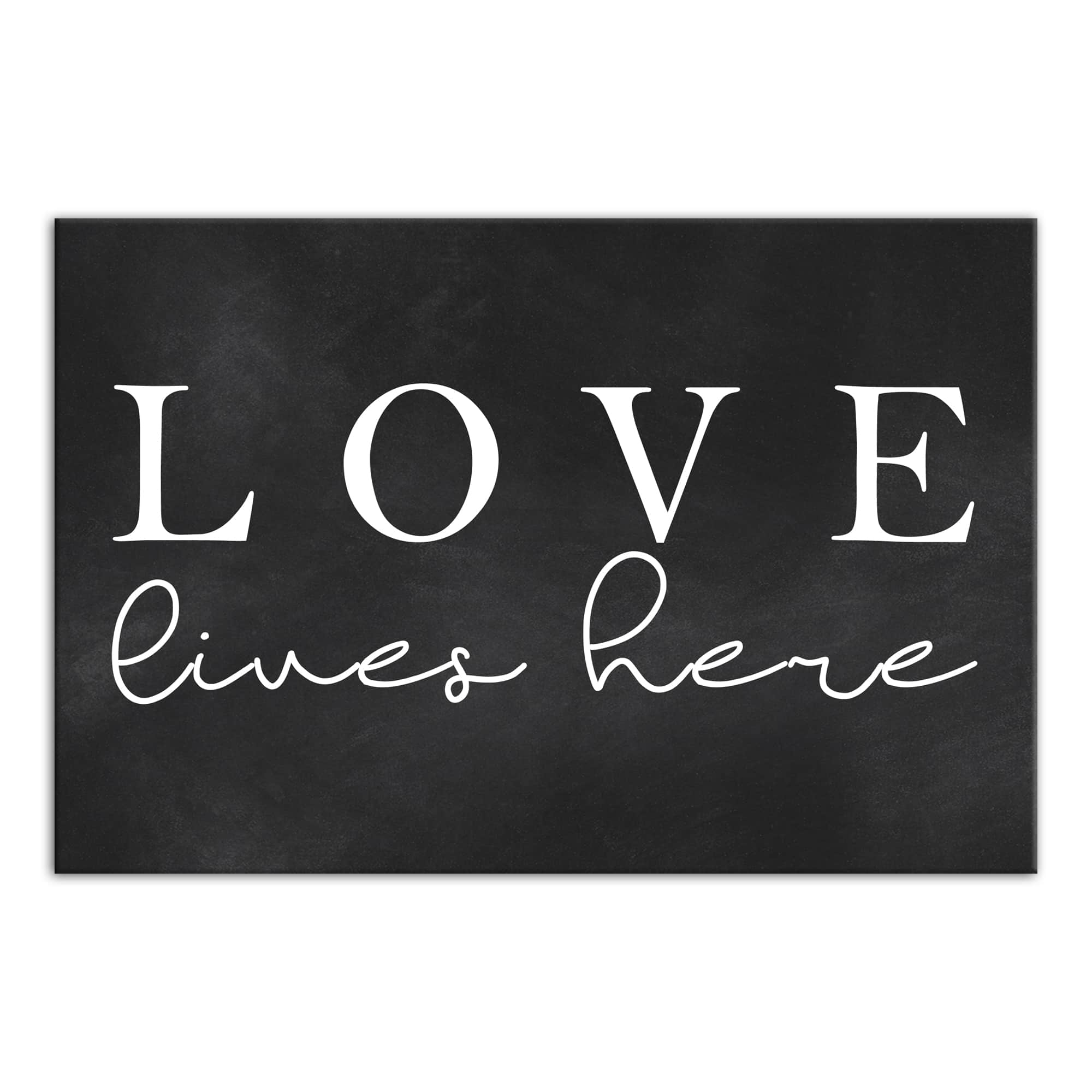 Love Lives Here Canvas Art
