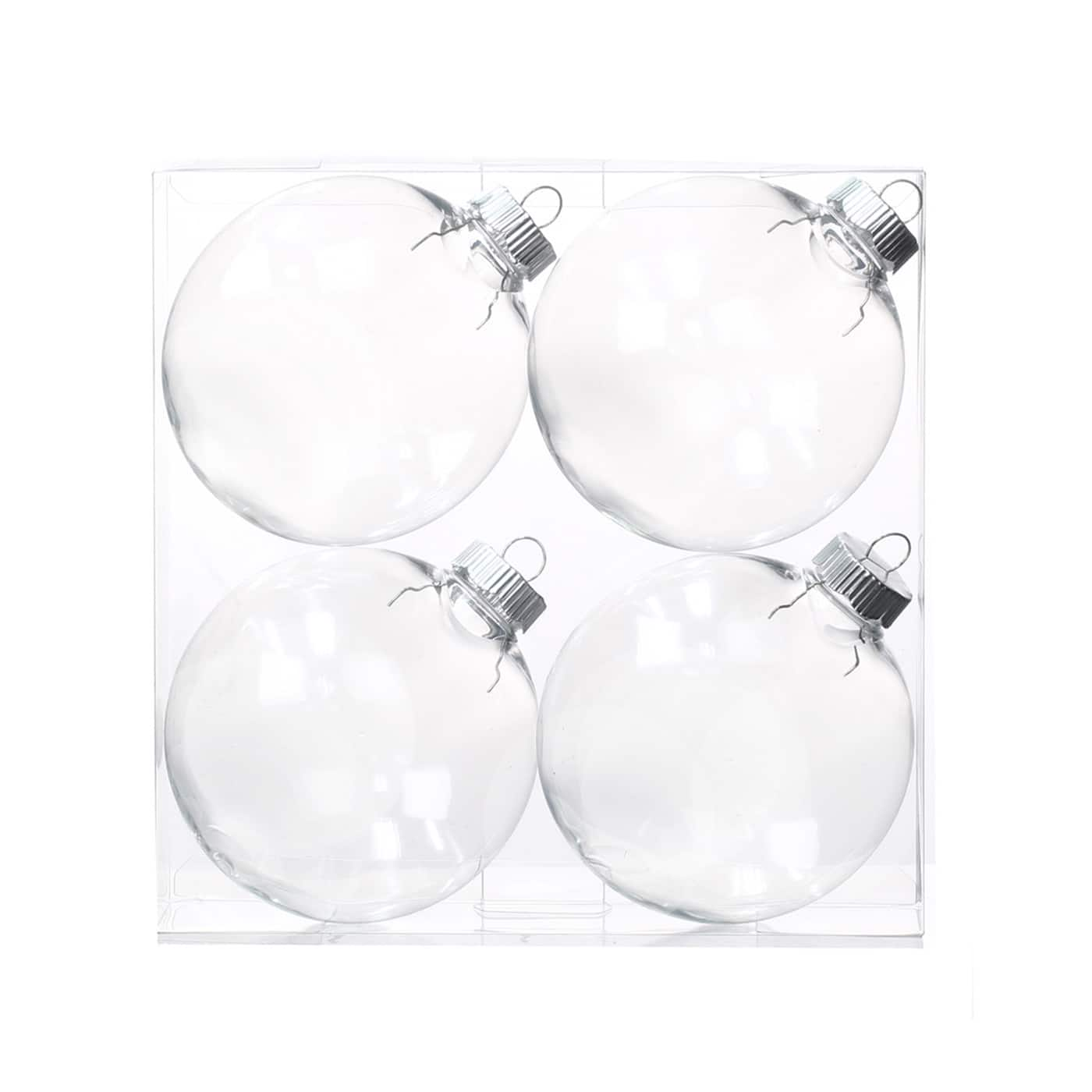 4ct. 100mm Clear Plastic Disc Ornaments | Michaels