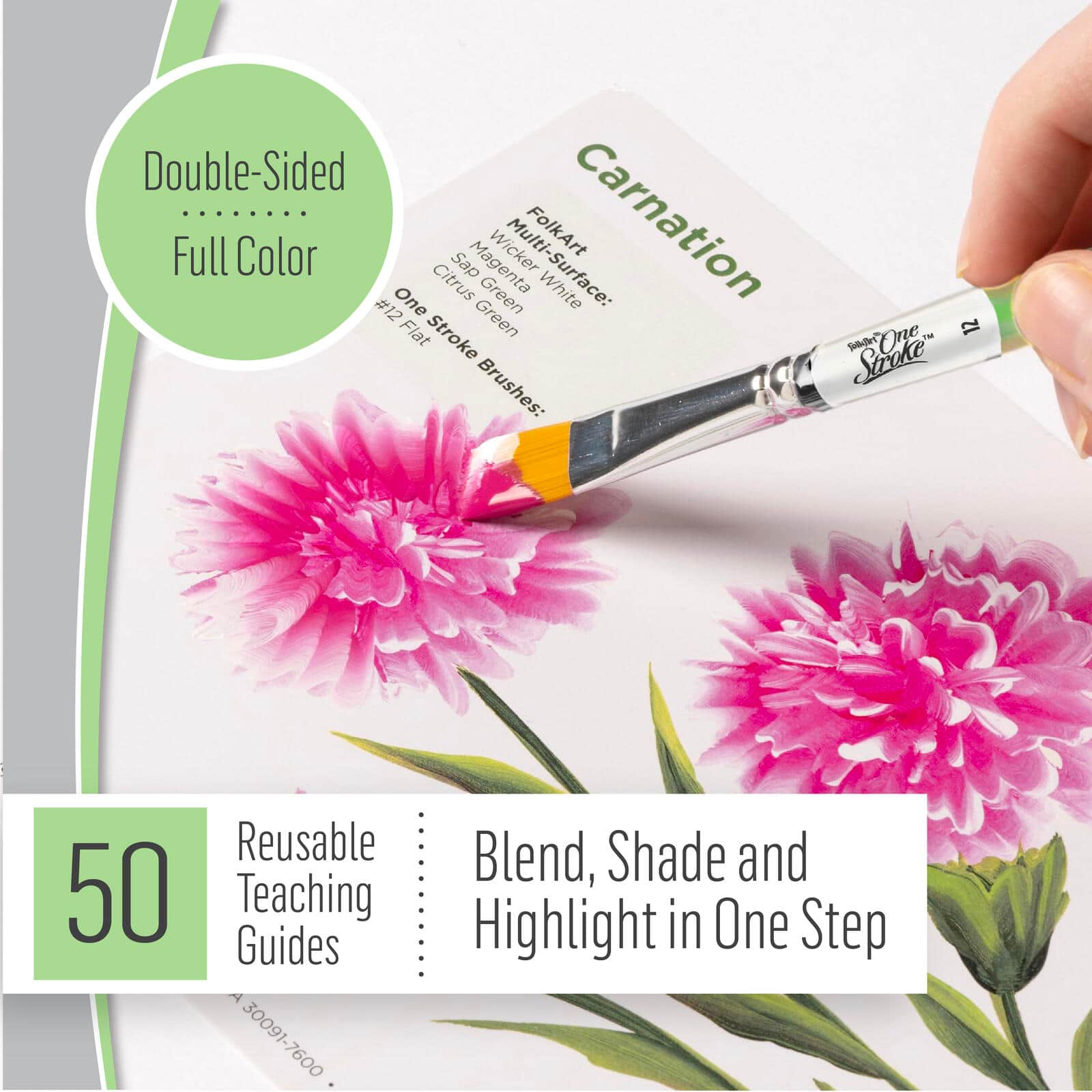 Let&#x27;s Paint with FolkArt&#xAE; One Stroke&#x2122; A-Z of Floral Painting Kit