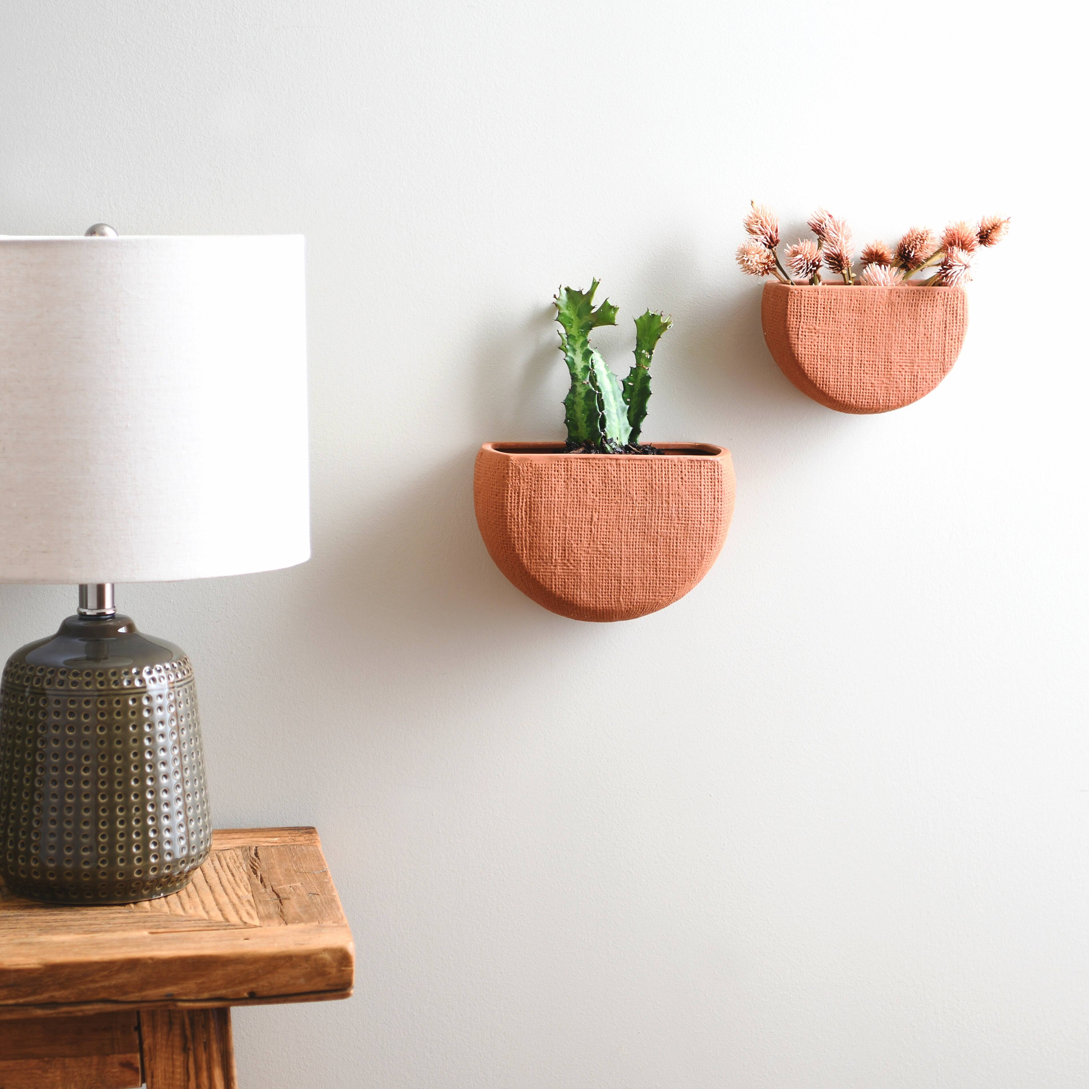 Hello Honey® Stoneware Wall Planters Set