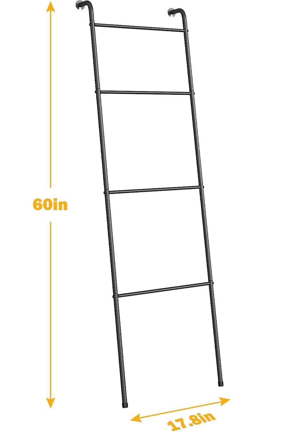 NEX&#x2122; Black Metal Blanket Ladder Holder Set