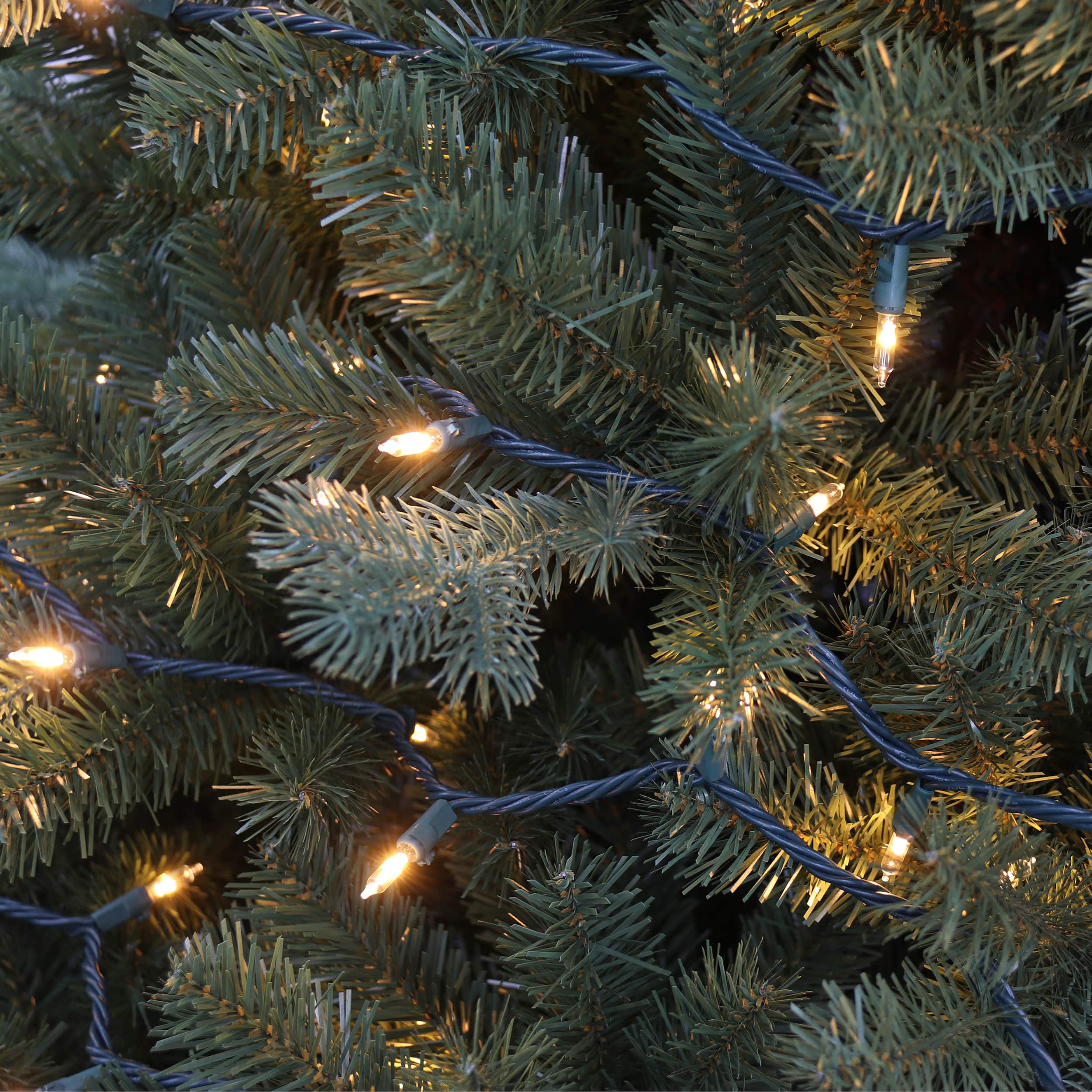 100ct. Warm White Mini LED Glass Twinkling String Lights on Green Wire by Ashland&#xAE;