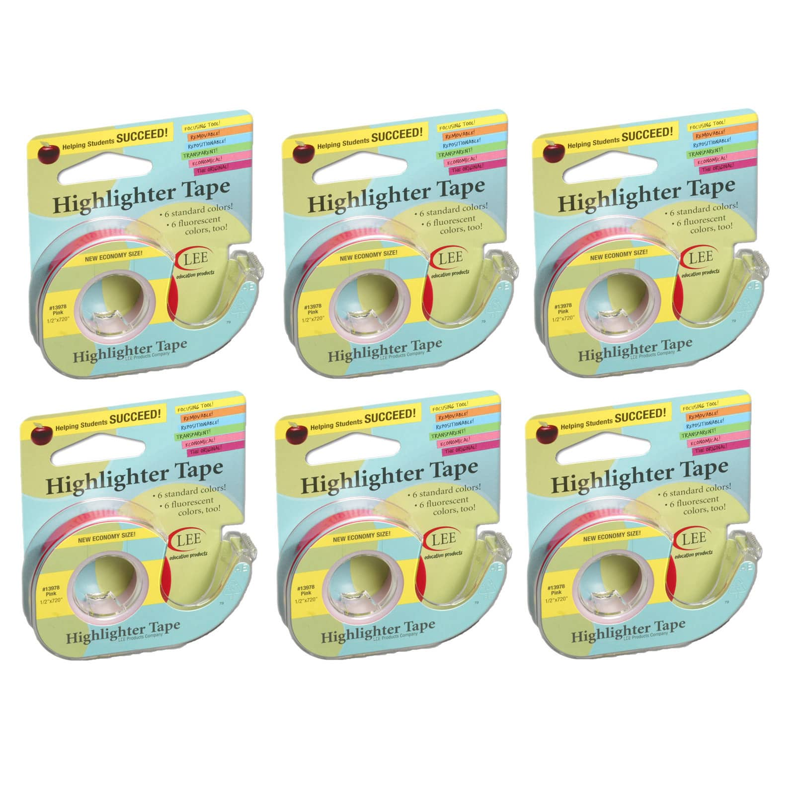 Lee Removable Highlighter Tape, 6ct. By Lee Products Company in Pink | Michaels®