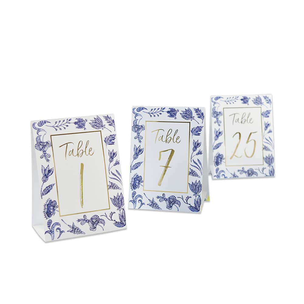 Kate Aspen&#xAE; Blue Willow Wedding Table Numbers 1-25