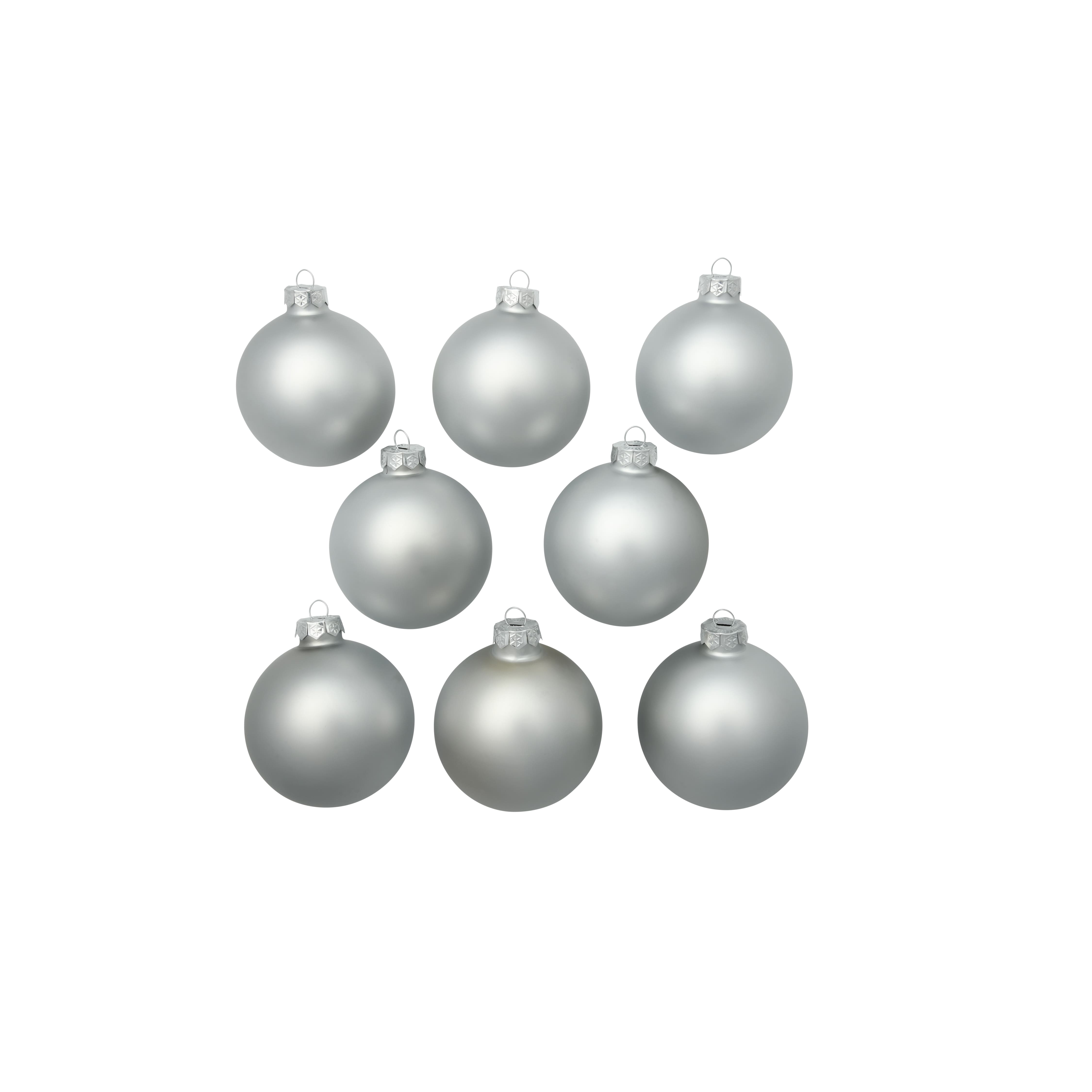 Whitehurst 8ct. 3.25&#x22; Matte Glass Ball Ornaments