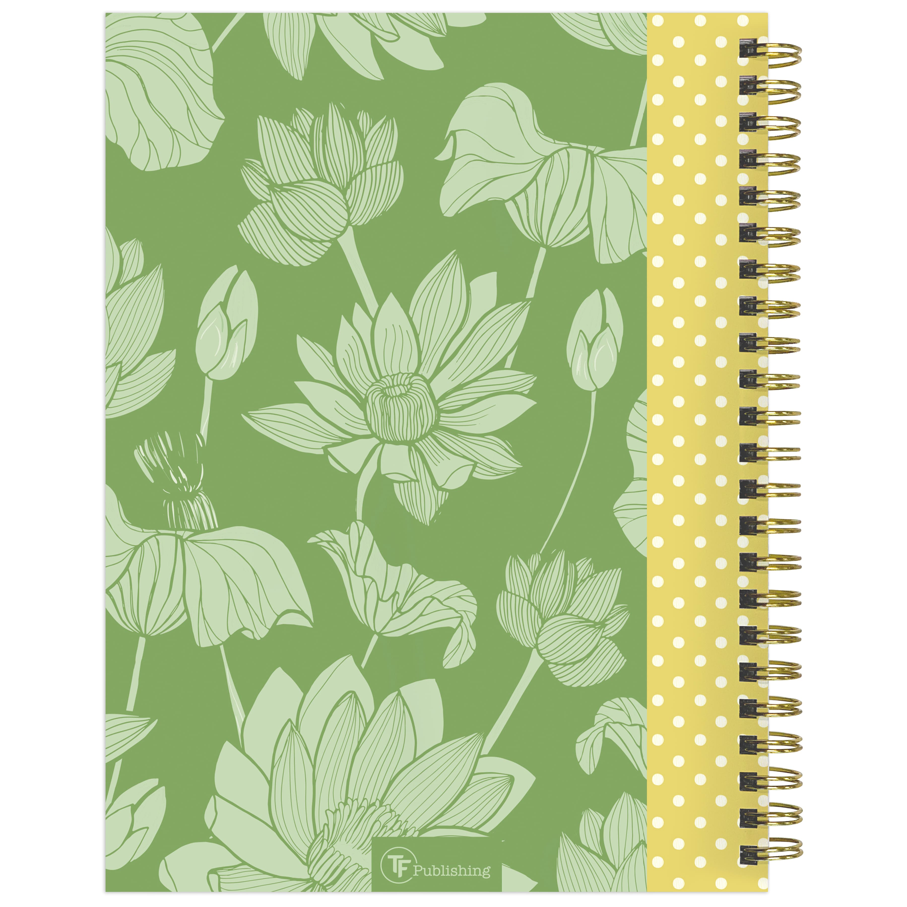 TF Publishing 2025 Medium Lotus Weekly Monthly Spiral Planner