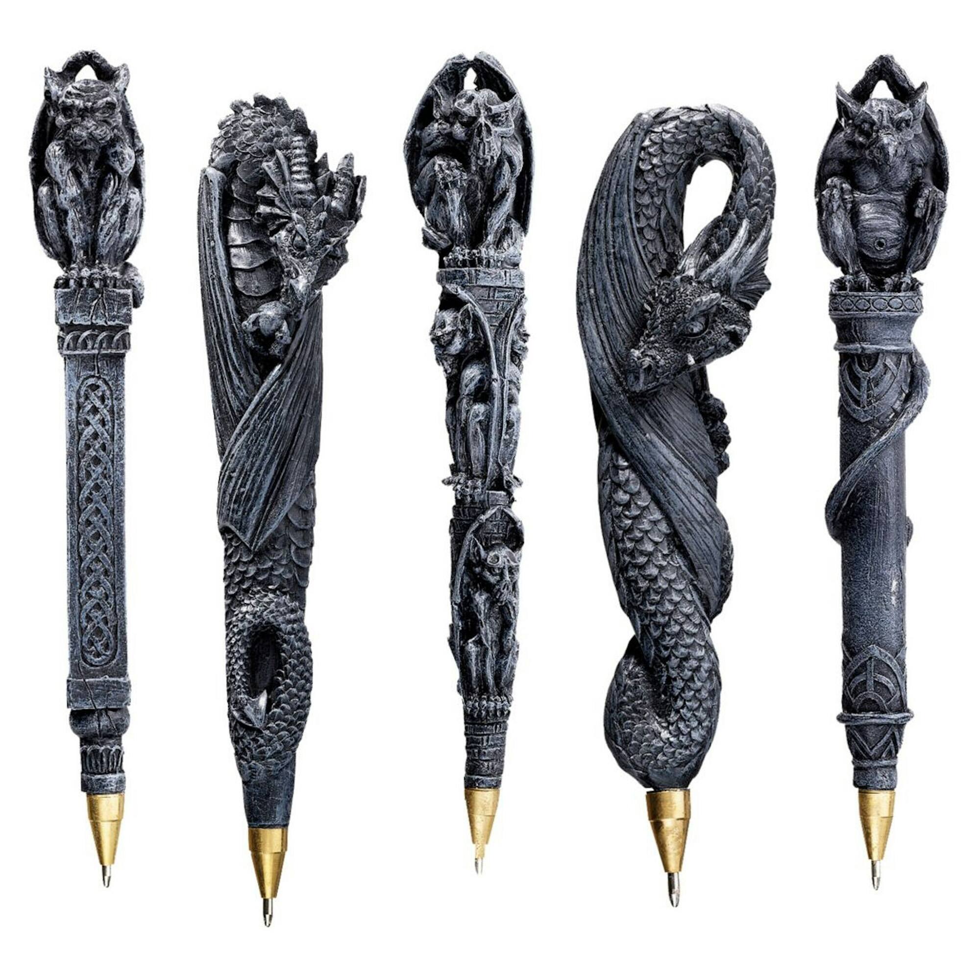 Gargoyles & Dragons Sculptural Pen Collection Set