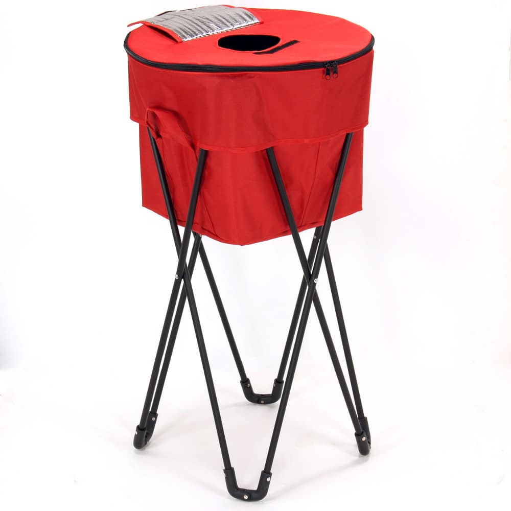 Household Essentials 33" Red Thermal Standing Cooler with Travel Bag
