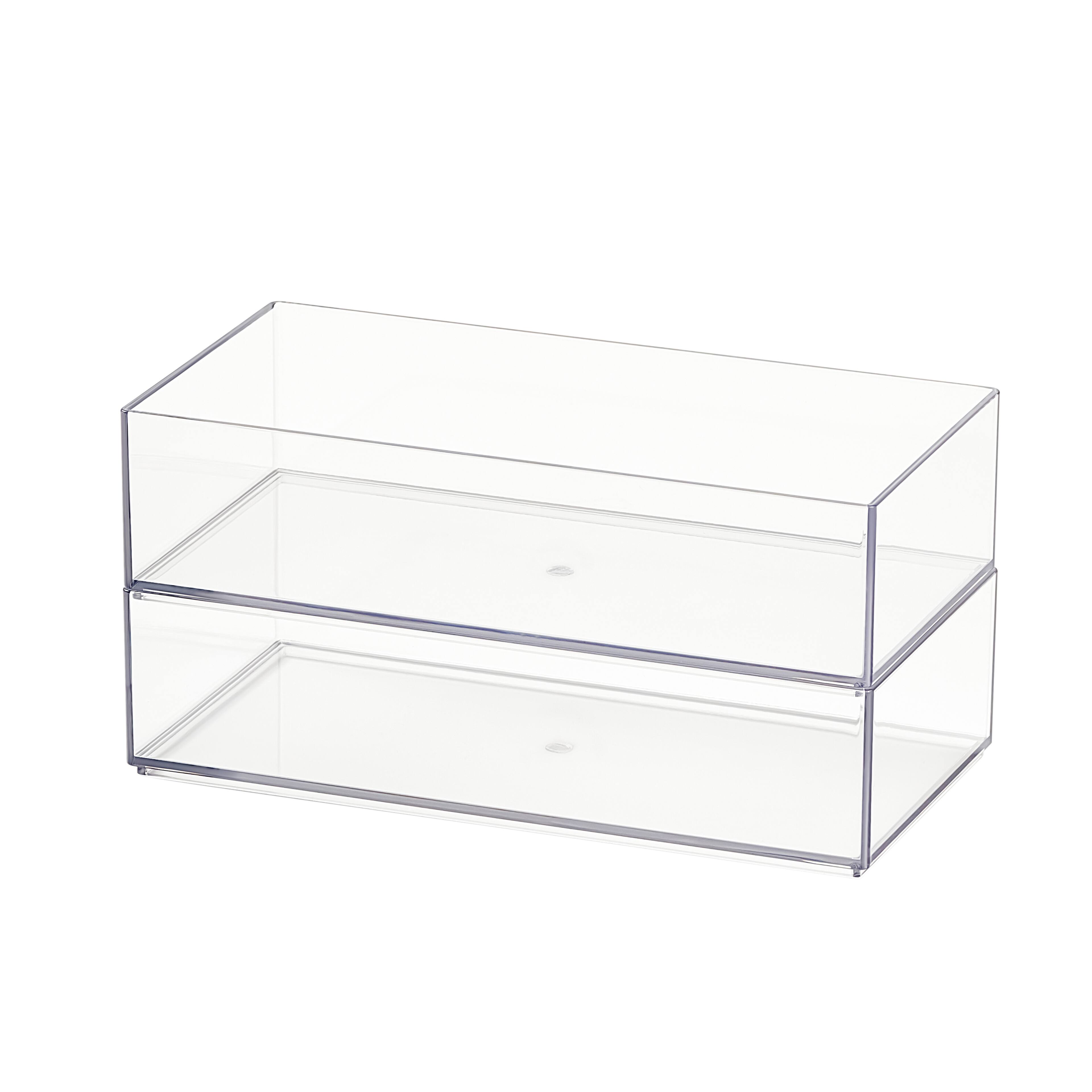 24 Pack: 8" x 4" Clear Stacking Storage Tray by Simply Tidy™