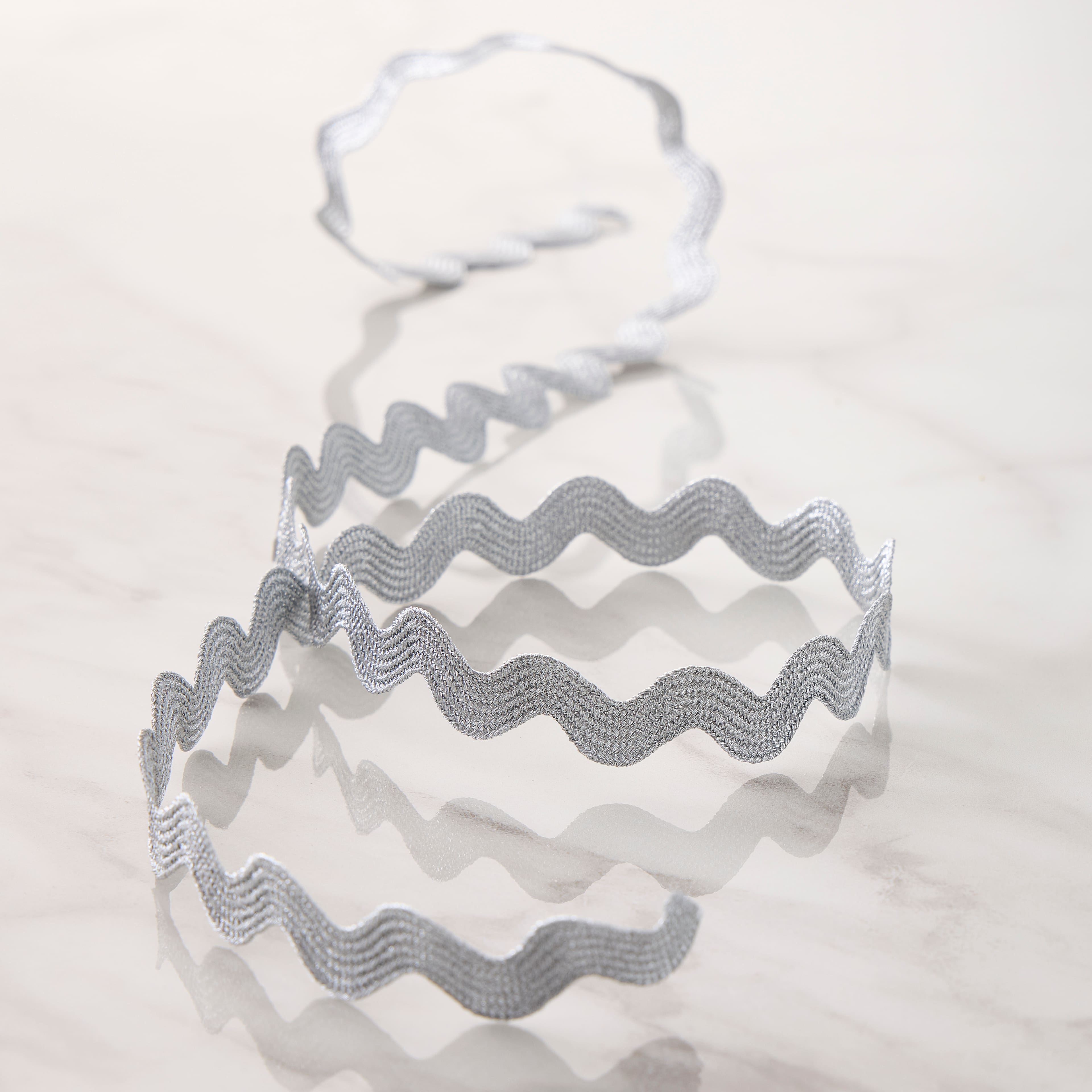 5/8&#x22; x 4yd. Silver Metallic Ric Rac Trim Ribbon by Celebrate It&#xAE; Classic