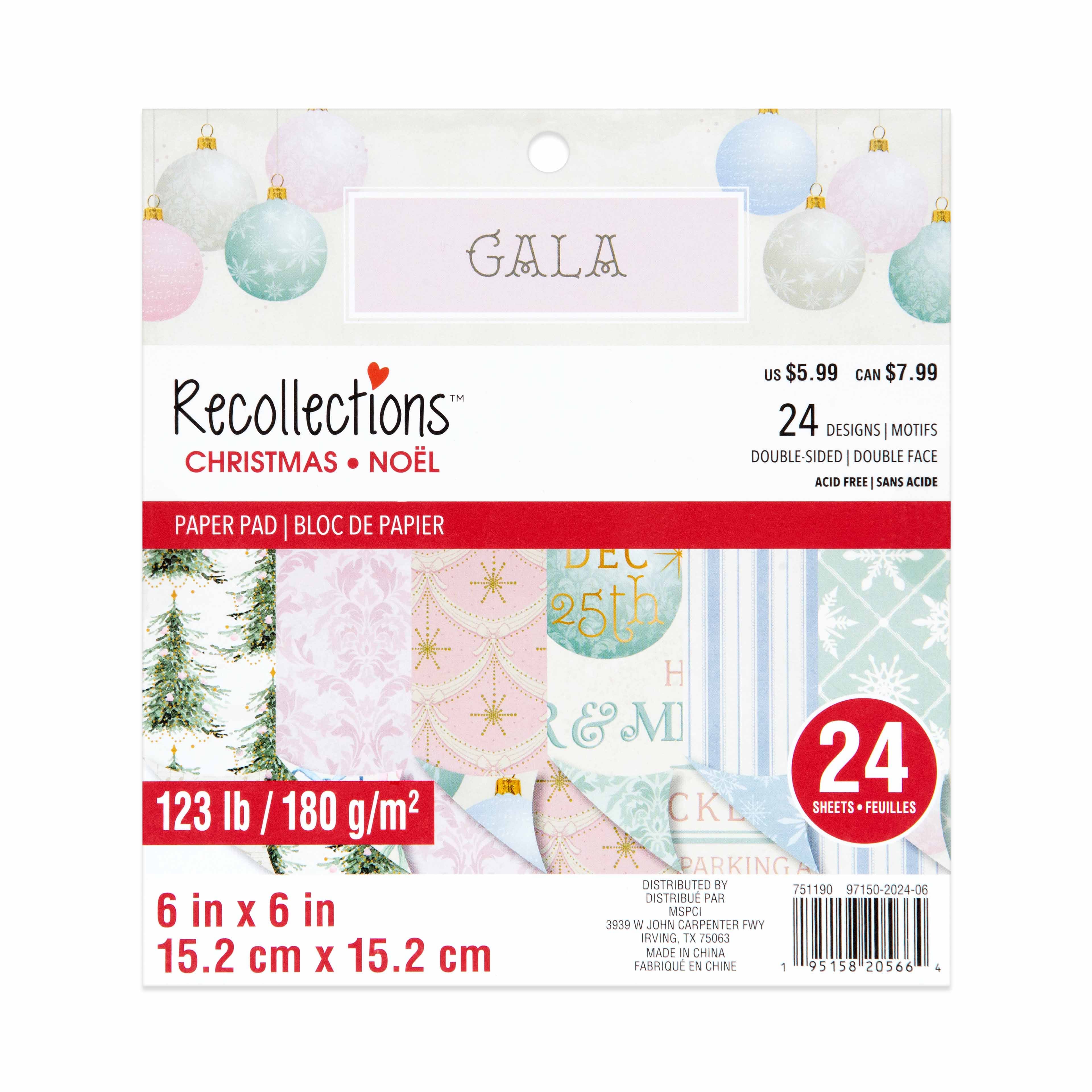 6&#x22; x 6&#x22; Gala Double-Sided Paper Pad by Recollections&#x2122;, 24 Sheets