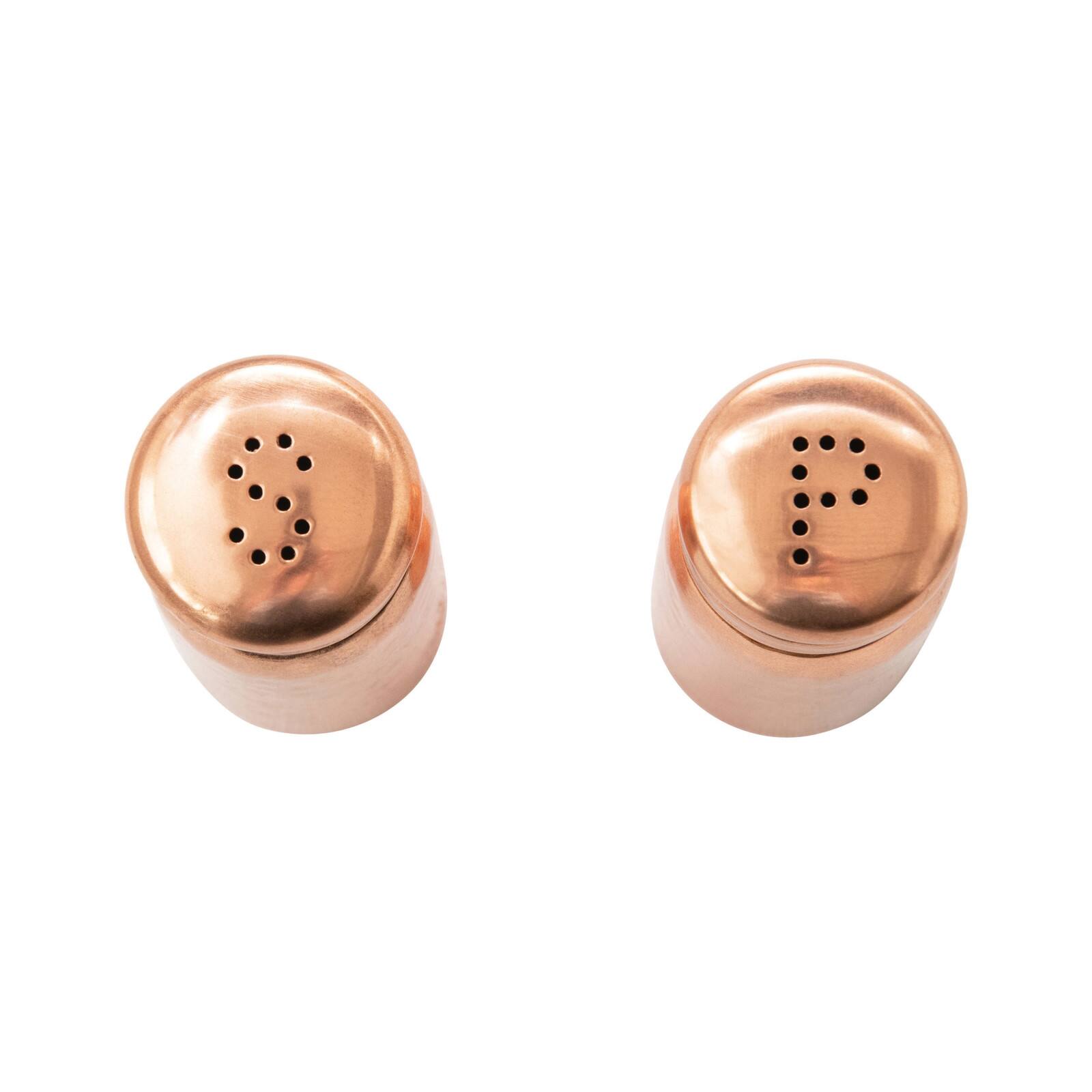 Hello Honey&#xAE; 3.5&#x22; Hammered Copper Finish Salt &#x26; Pepper Shaker Set