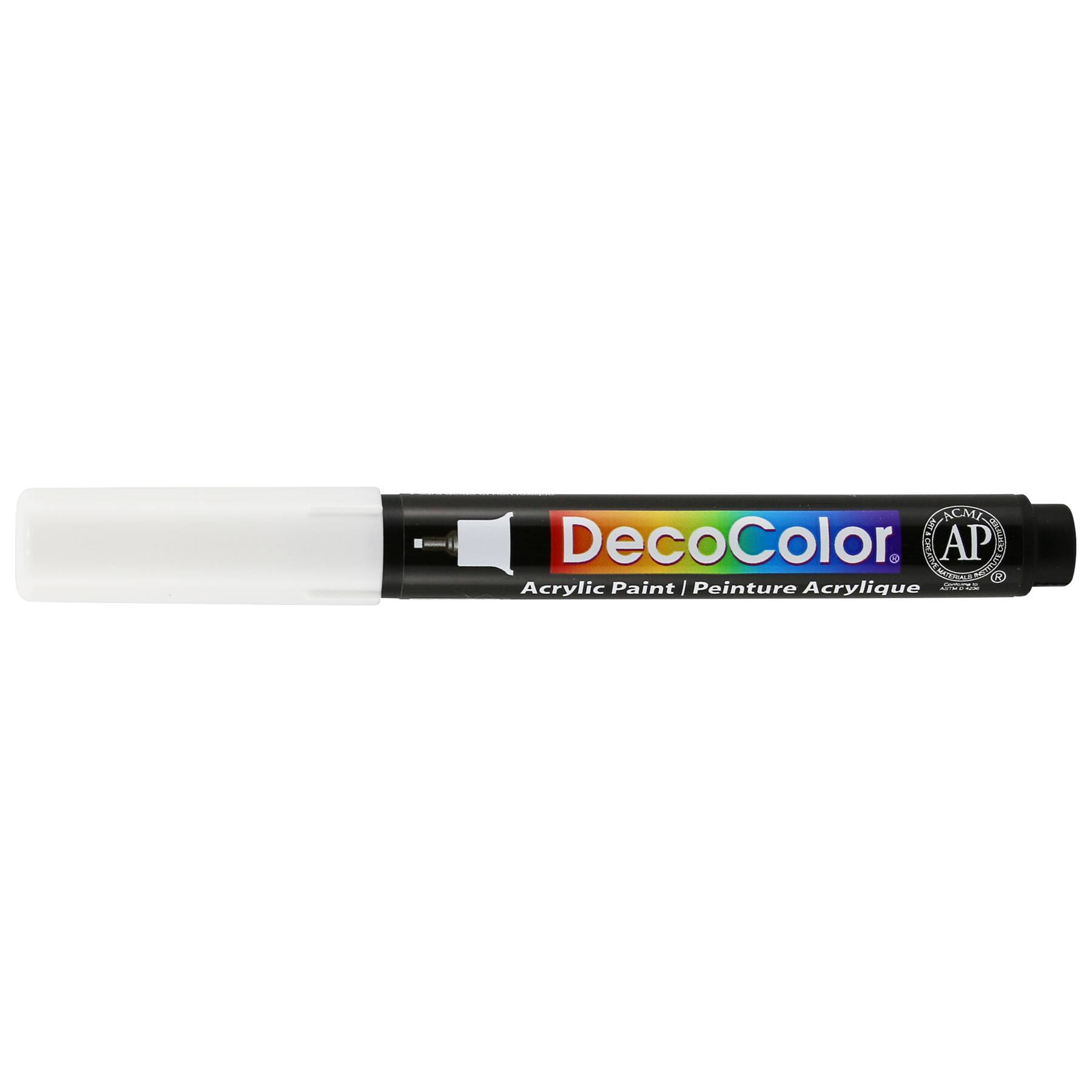 12 Pack DecoColor® Extra Fine Tip White Acrylic Paint Marker Michaels