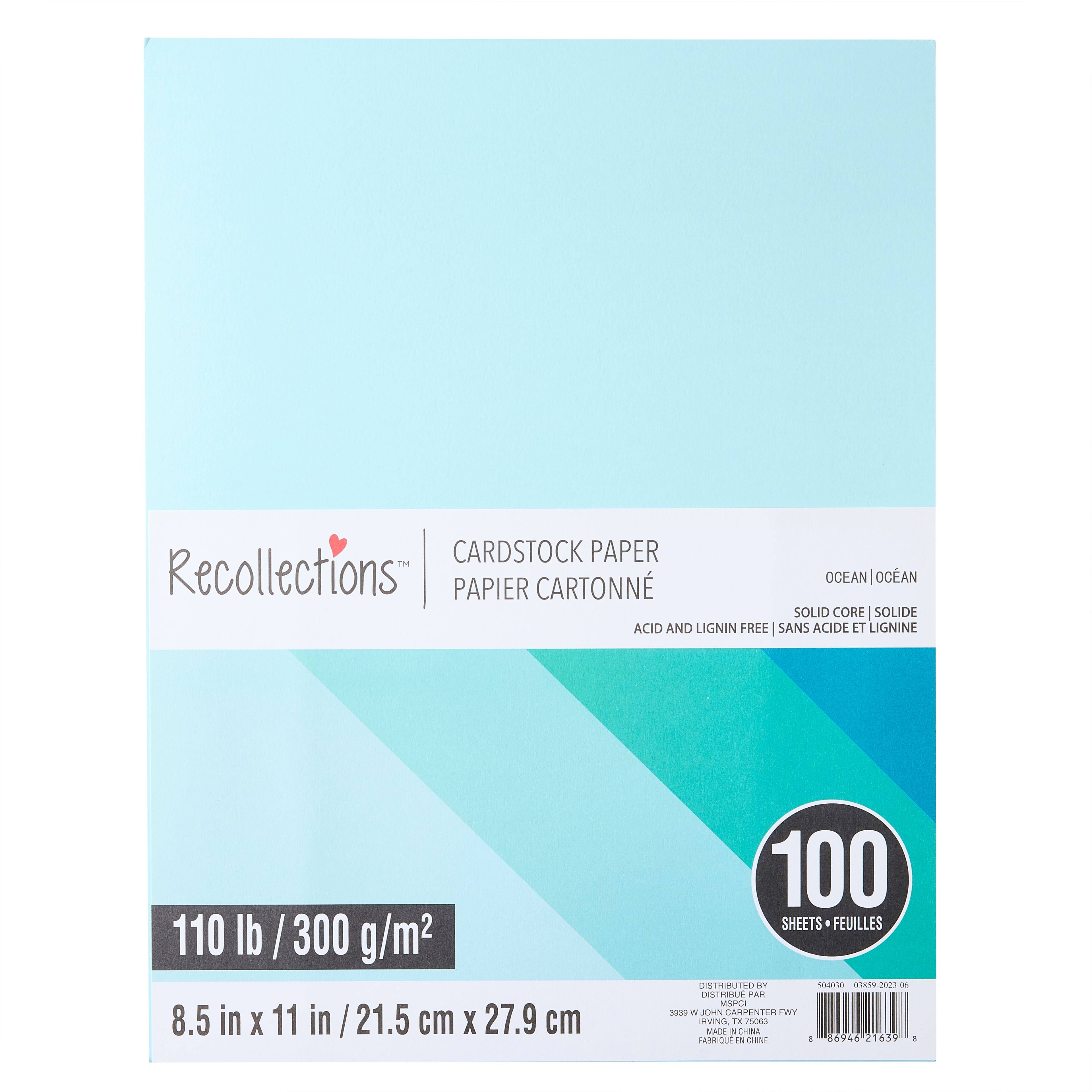 Ocean 8.5" x 11" Cardstock Paper by Recollections™, 100 Sheets