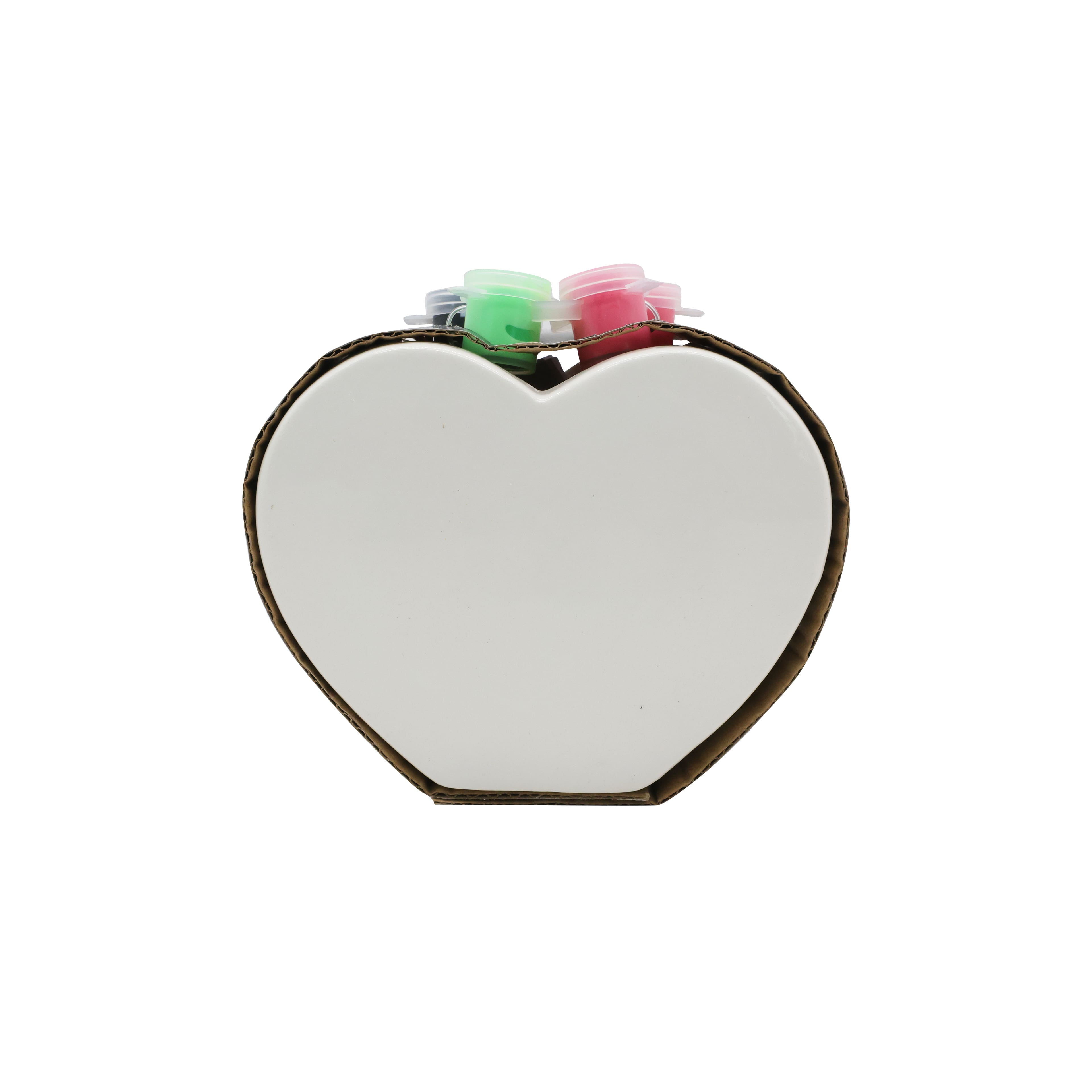 Glow-in-the-Dark Heart Web Ceramic Pot Craft Kit by Creatology&#x2122;