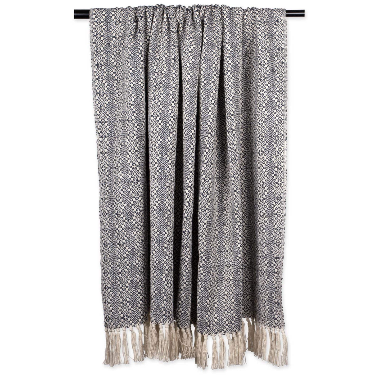 DII® Navy Diamond Stitch Throw