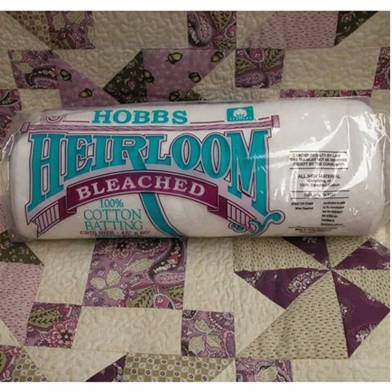 Hobbs Heirloom Bleached 100% Cotton Batting, Various Sizes – Blanks for  Crafters