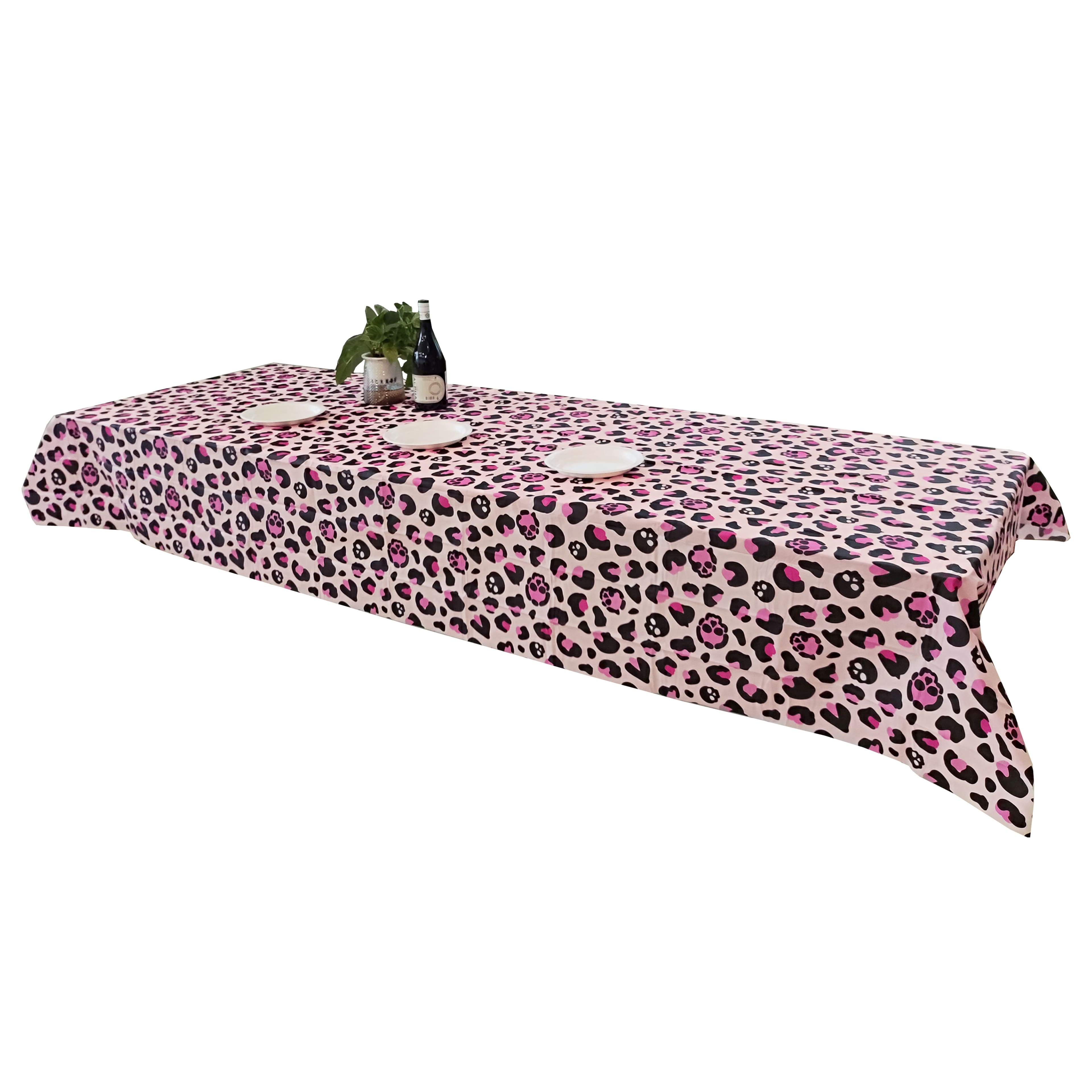 54&#x22; x 108&#x22; Pink Ghoul Table Cover by Celebrate It&#x2122;