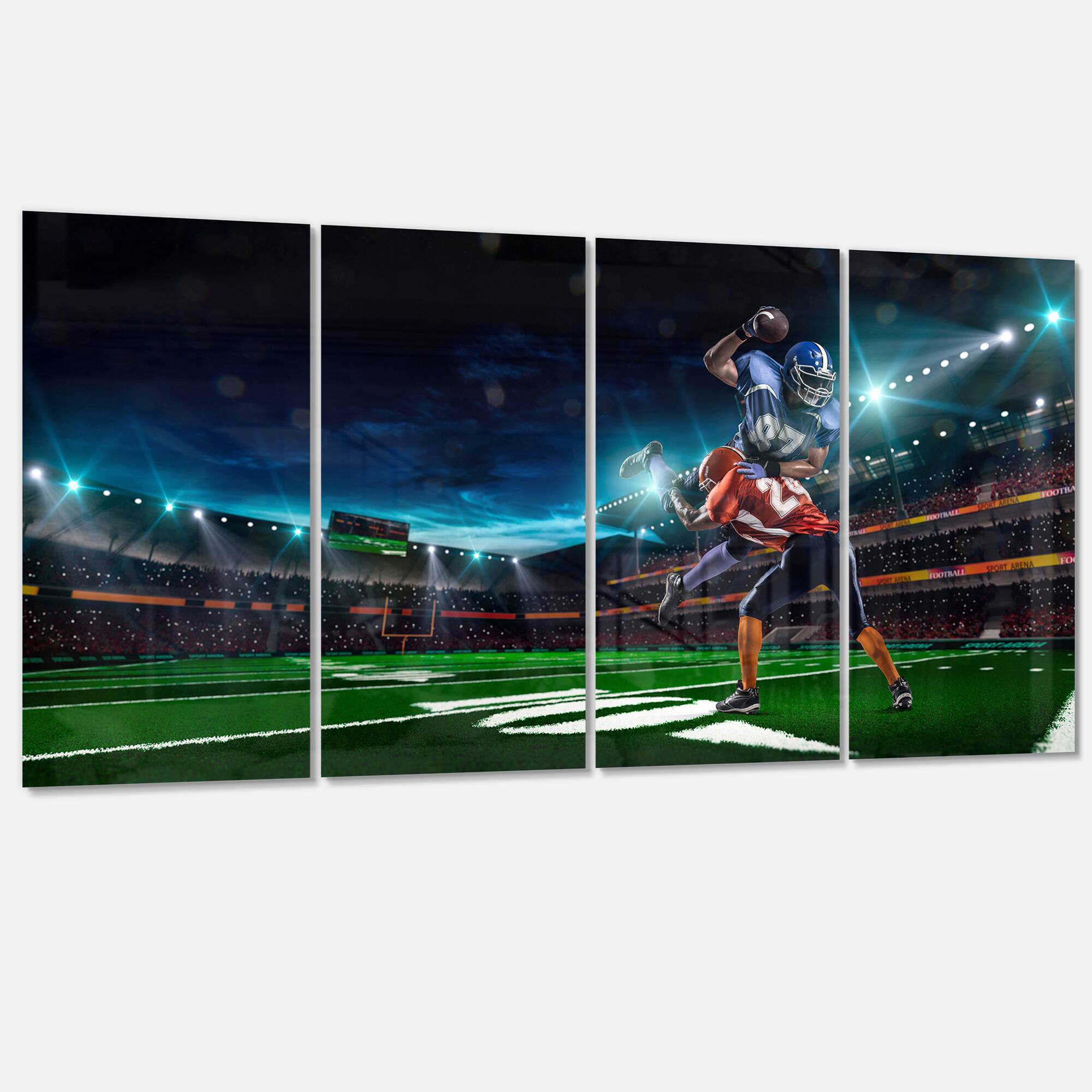 Designart - American Football Player - Sport Canvas Art Print